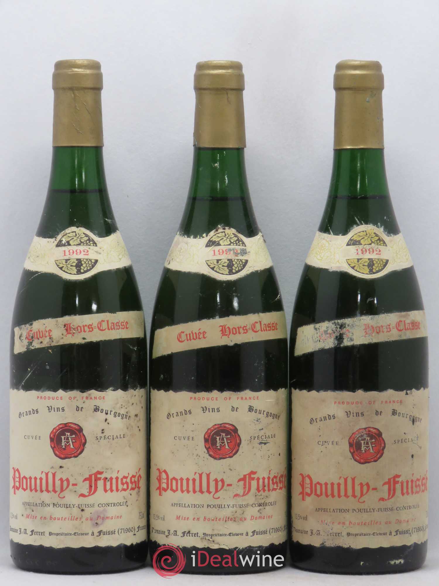 Pouilly-Fuissé Cuvée Spéciale hors classe Ferret 1992 - Posten von 3 Flaschen - 0