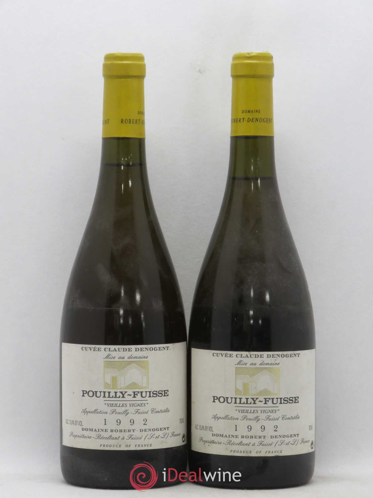 Pouilly-Fuissé Vieilles Vignes Cuvée Claude Denogent Domaine Robert Denogent 1992 - Posten von 2 Flaschen - 0