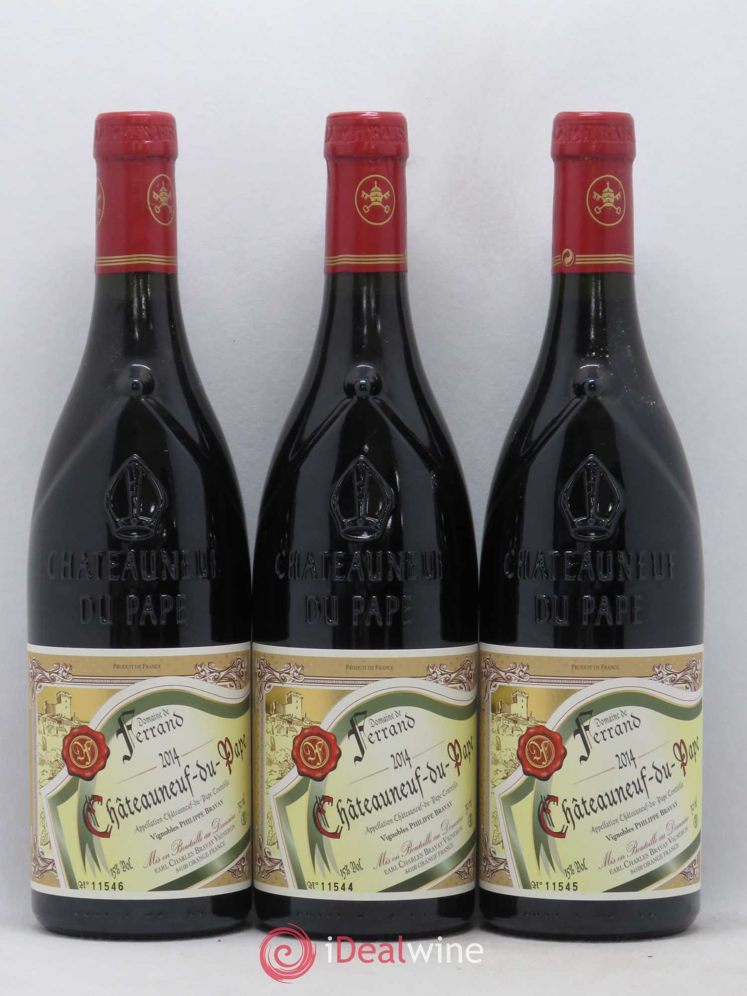 Châteauneuf-du-Pape Domaine de Ferrand 2014 - Lot de 3 bouteilles - 0