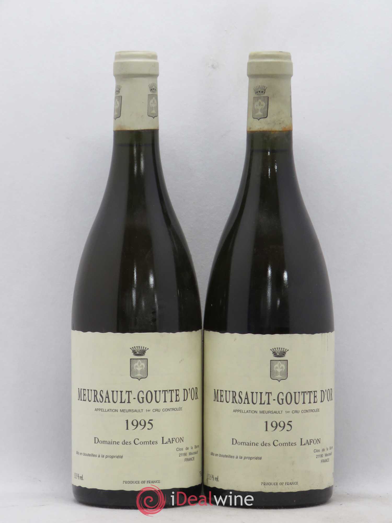Meursault 1er Cru Goutte d'Or Comtes Lafon (Domaine des) 1995 - Lot de 2 bouteilles - 0