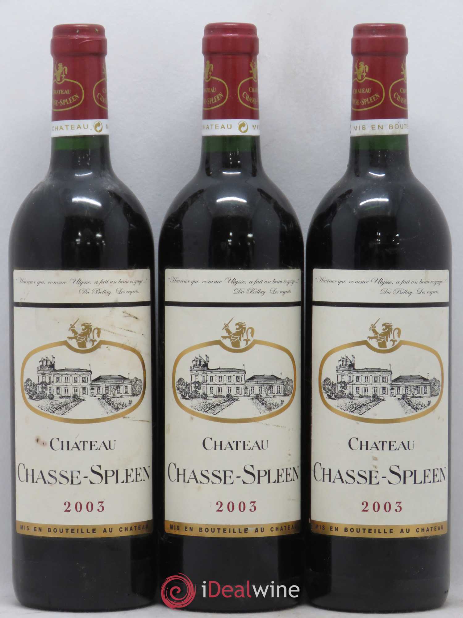 Château Chasse Spleen 2003 - Lot de 3 bouteilles - 0