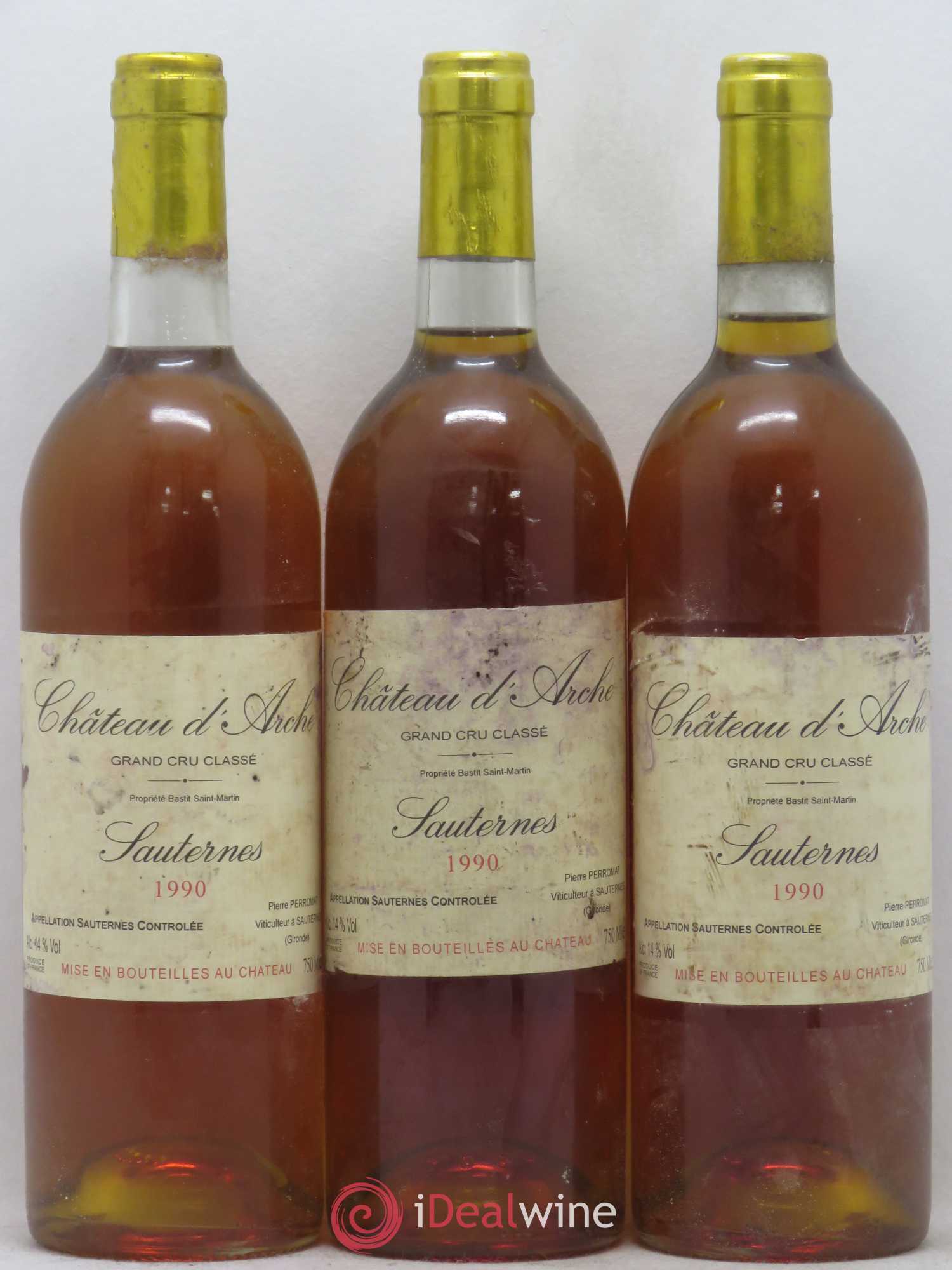 Château d' Arche 2ème Grand Cru Classé 1990 - Lotto di 3 bottiglie - 0