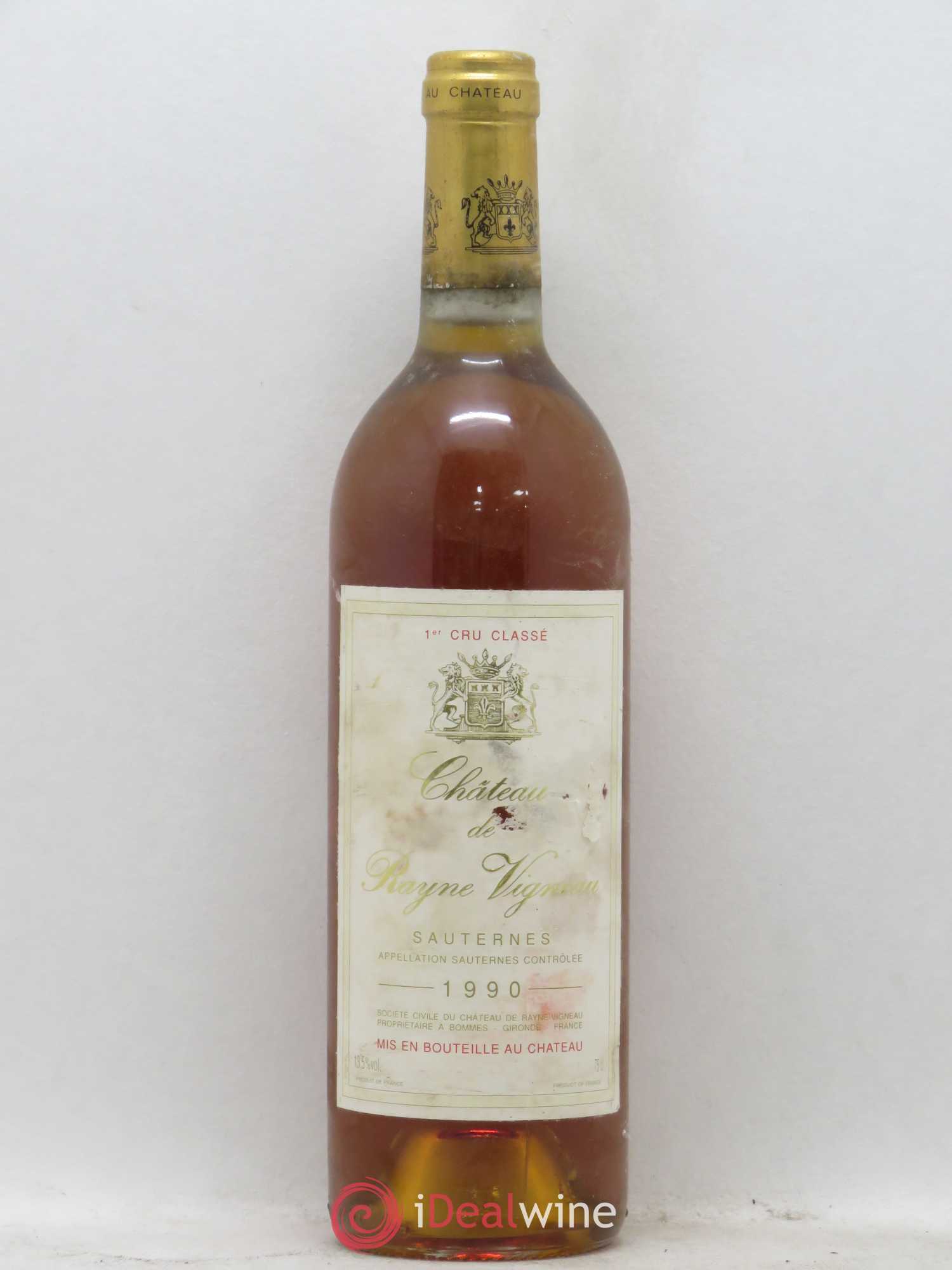 Château de Rayne Vigneau 1er Grand Cru Classé 1990 - Lotto di 1 bottiglia - 0