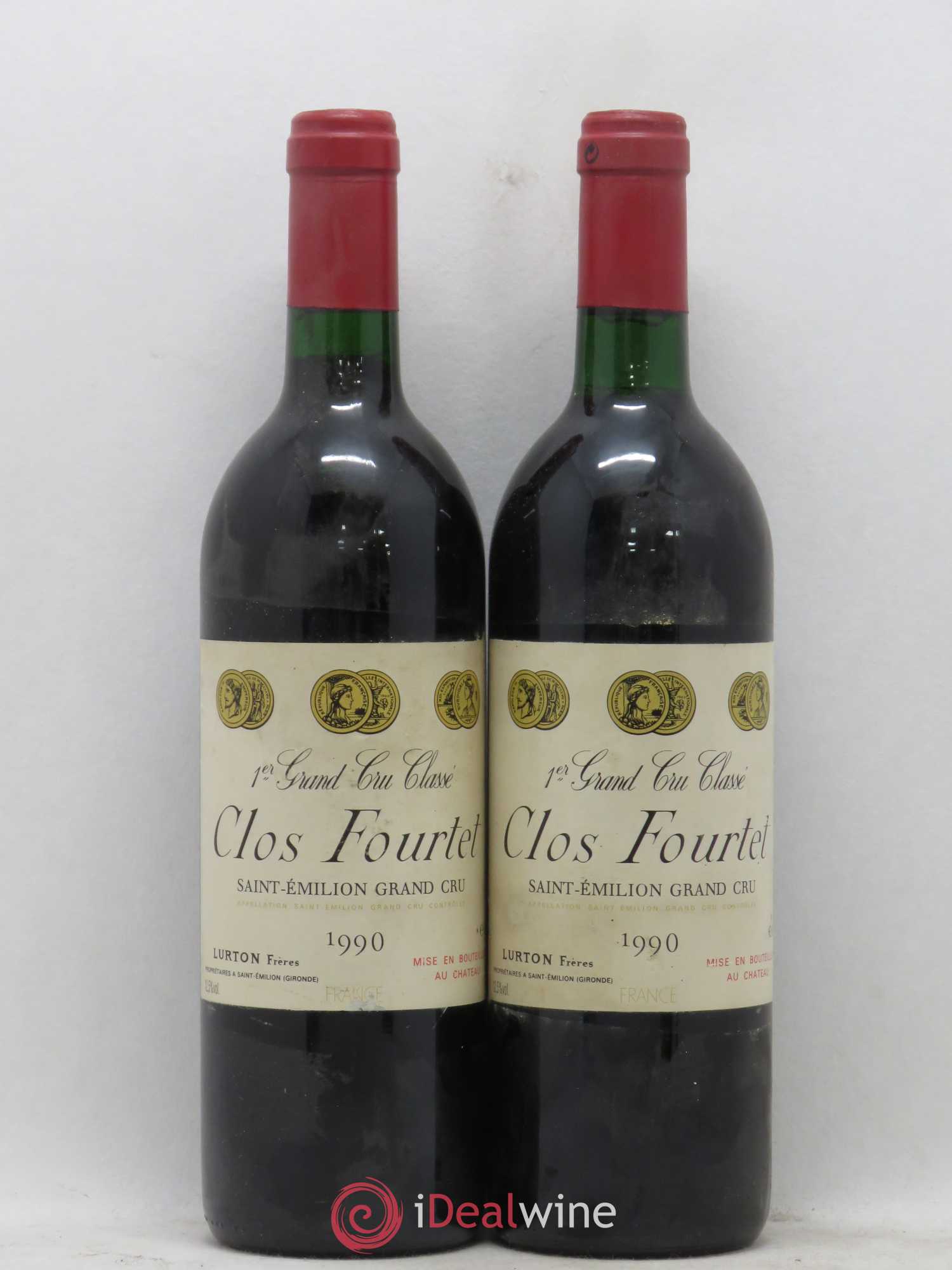Clos Fourtet 1er Grand Cru Classé B 1990 - Lot de 2 bouteilles - 0
