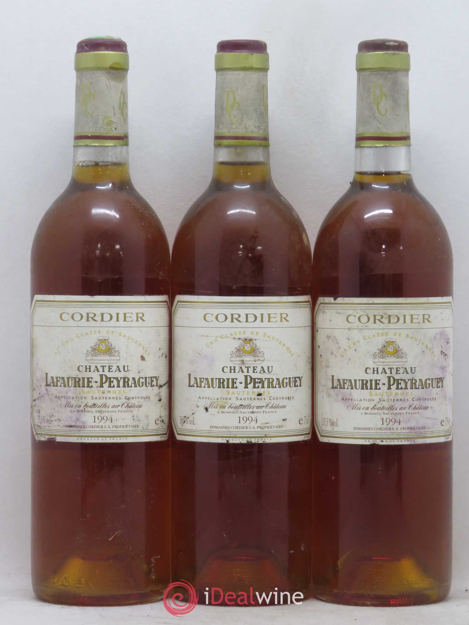 Château Lafaurie-Peyraguey 1er Grand Cru Classé 1994 - Lotto di 3 bottiglie - 0