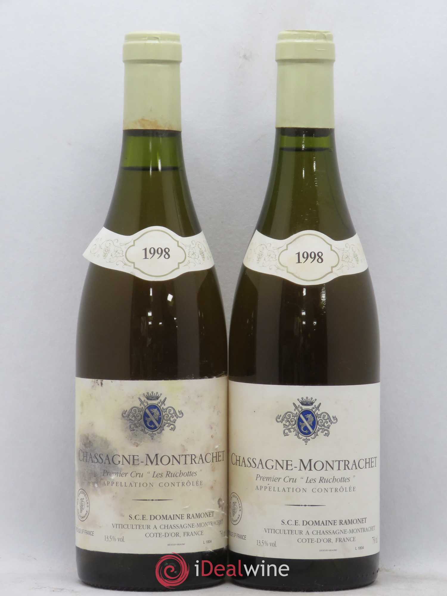Chassagne-Montrachet 1er Cru Les Ruchottes Ramonet (Domaine) 1998 - Lot de 2 bouteilles - 0