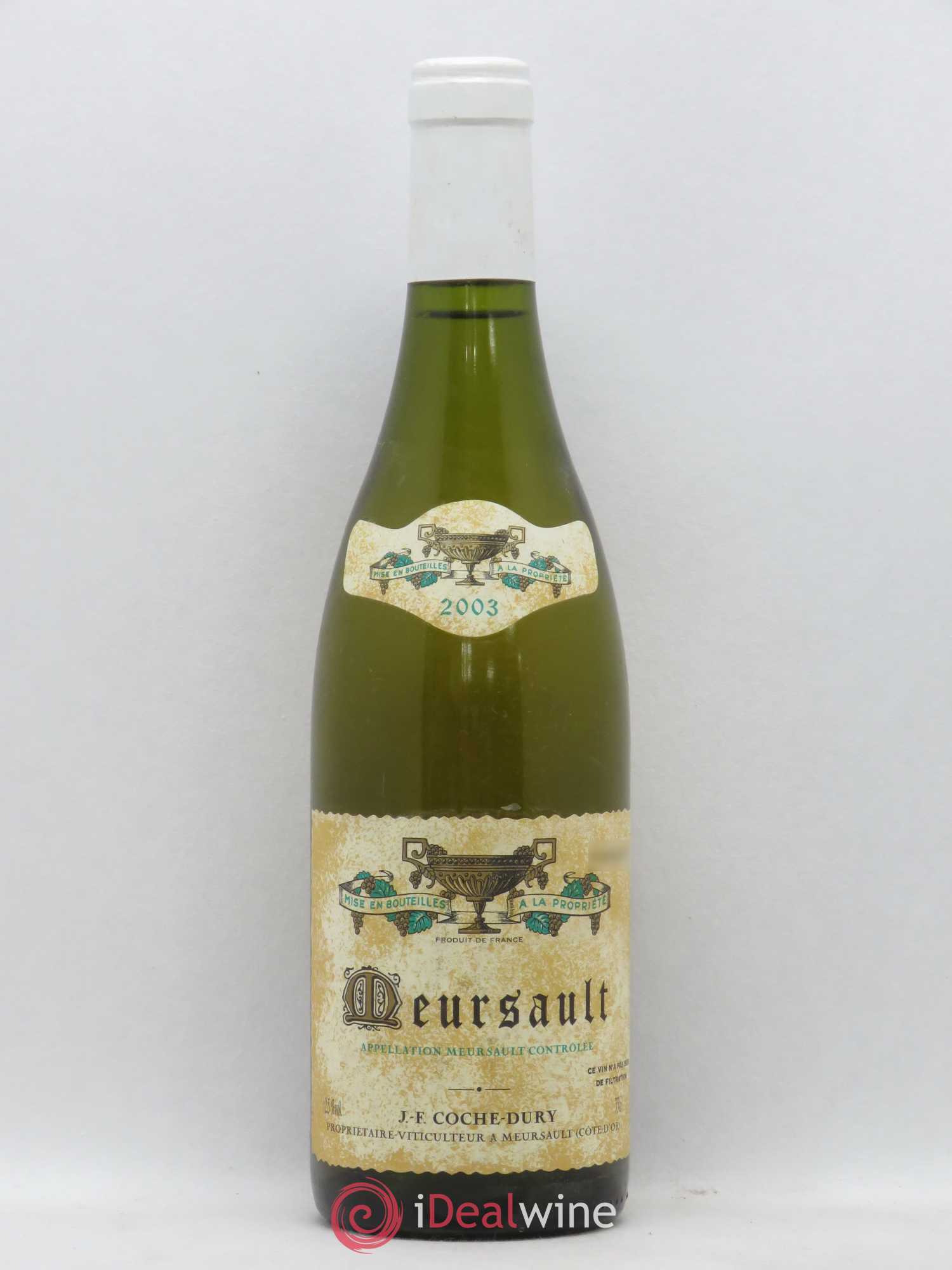 Meursault Coche Dury (Domaine) 2003 - Lot de 1 bouteille - 0