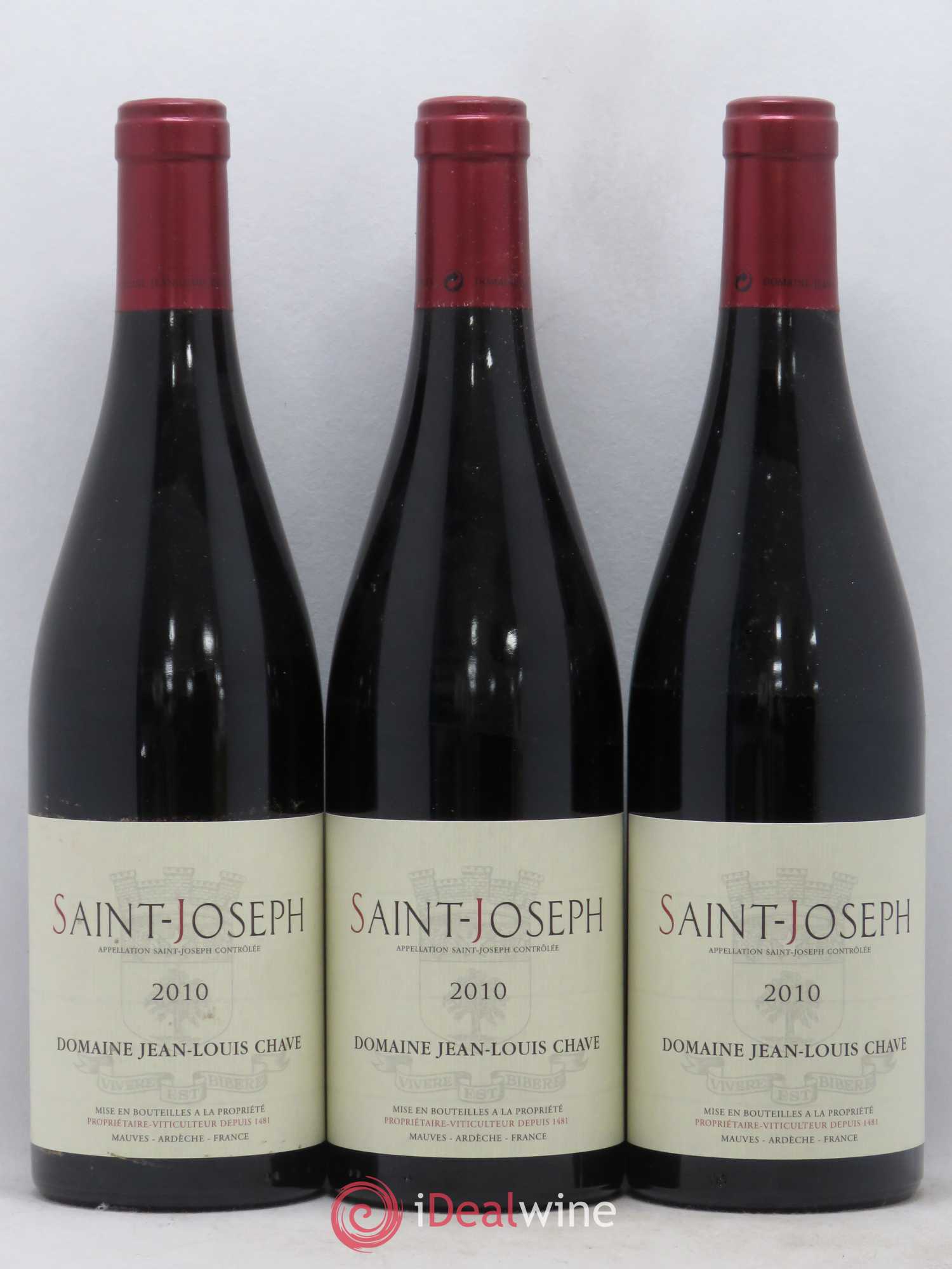 Saint-Joseph Jean-Louis Chave 2010 - Lot de 3 bouteilles - 0
