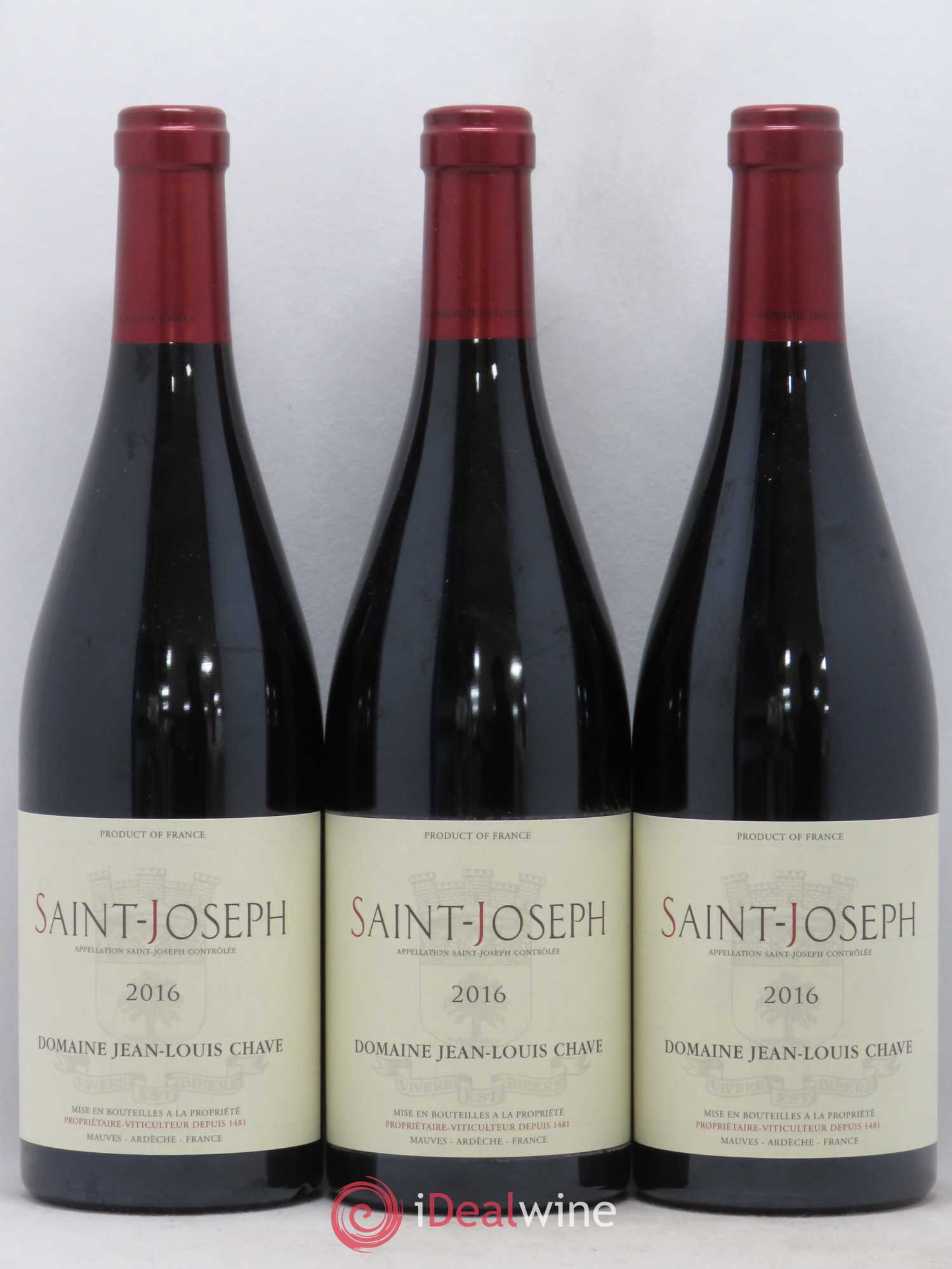 Saint-Joseph Jean-Louis Chave 2016 - Lot de 3 bouteilles - 0