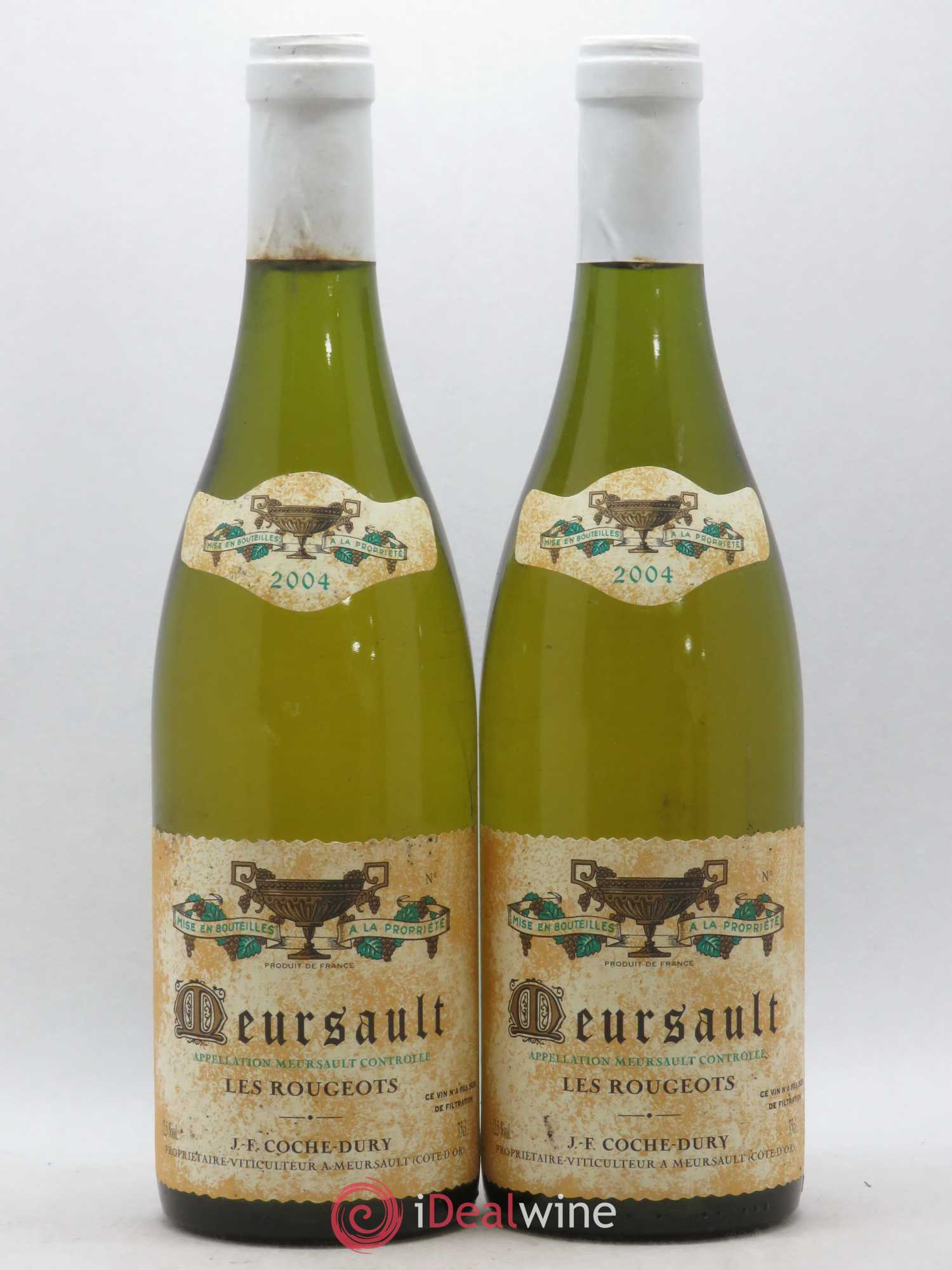 Meursault Les Rougeots Coche Dury (Domaine) 2004 - Lot de 2 bouteilles - 0
