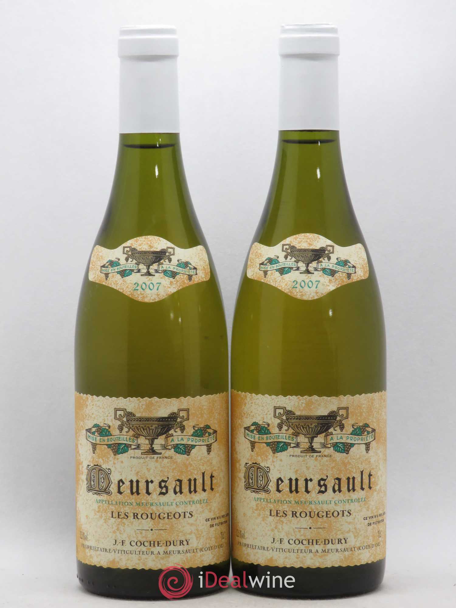 Meursault Les Rougeots Coche Dury (Domaine) 2007 - Lot de 2 bouteilles - 0