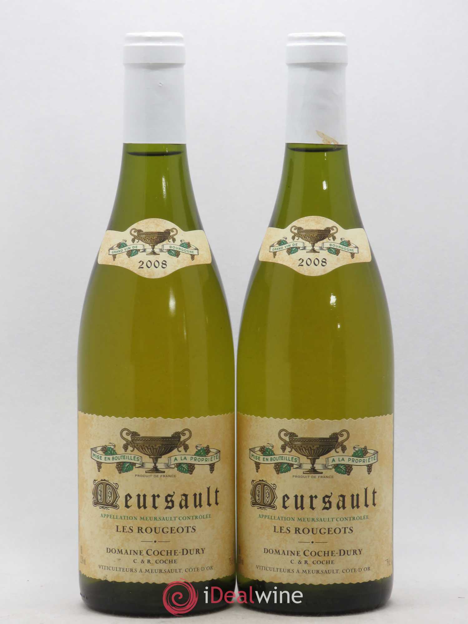 Meursault Les Rougeots Coche Dury (Domaine) 2008 - Lot de 2 bouteilles - 0