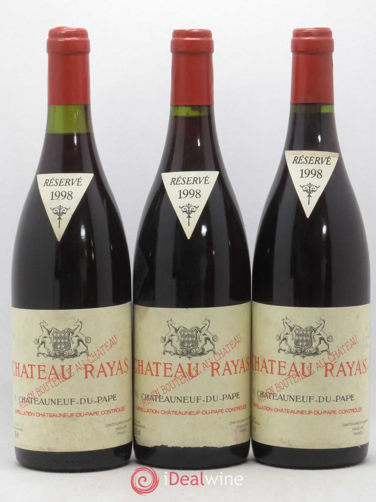 Châteauneuf-du-Pape Château Rayas Emmanuel Reynaud 1998 - Lot de 3 bouteilles - 0