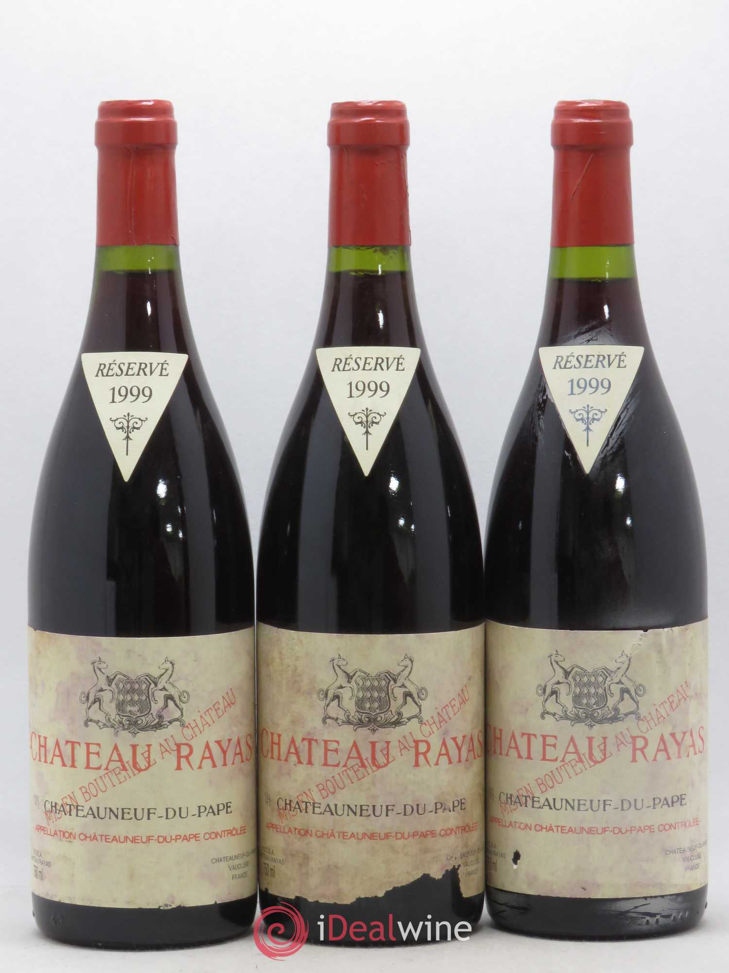 Châteauneuf-du-Pape Château Rayas Emmanuel Reynaud 1999 - Lot de 3 bouteilles - 0