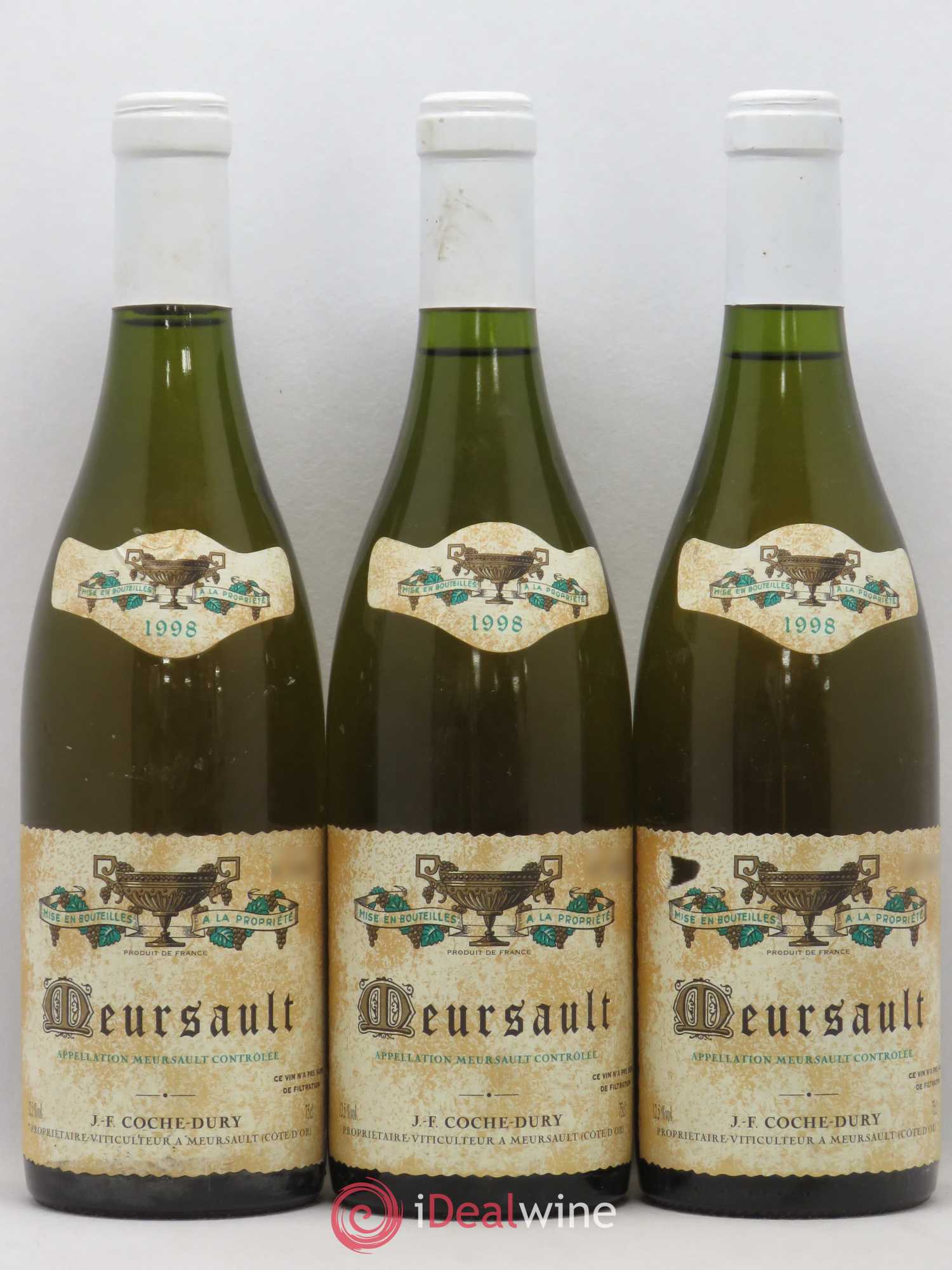Meursault Coche Dury (Domaine) 1998 - Lot de 3 bouteilles - 0