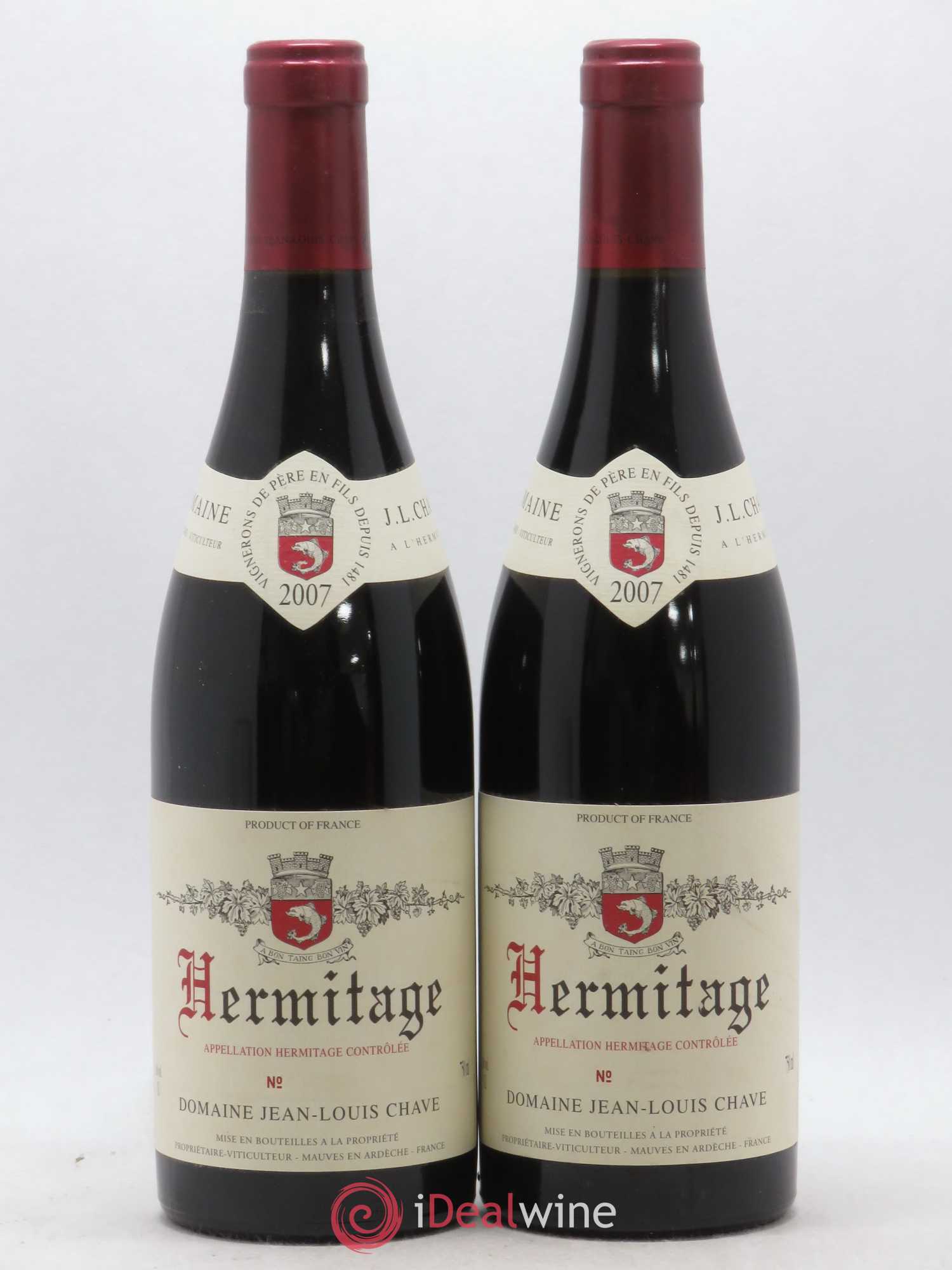Hermitage Jean-Louis Chave 2007 - Lot de 2 bouteilles - 0