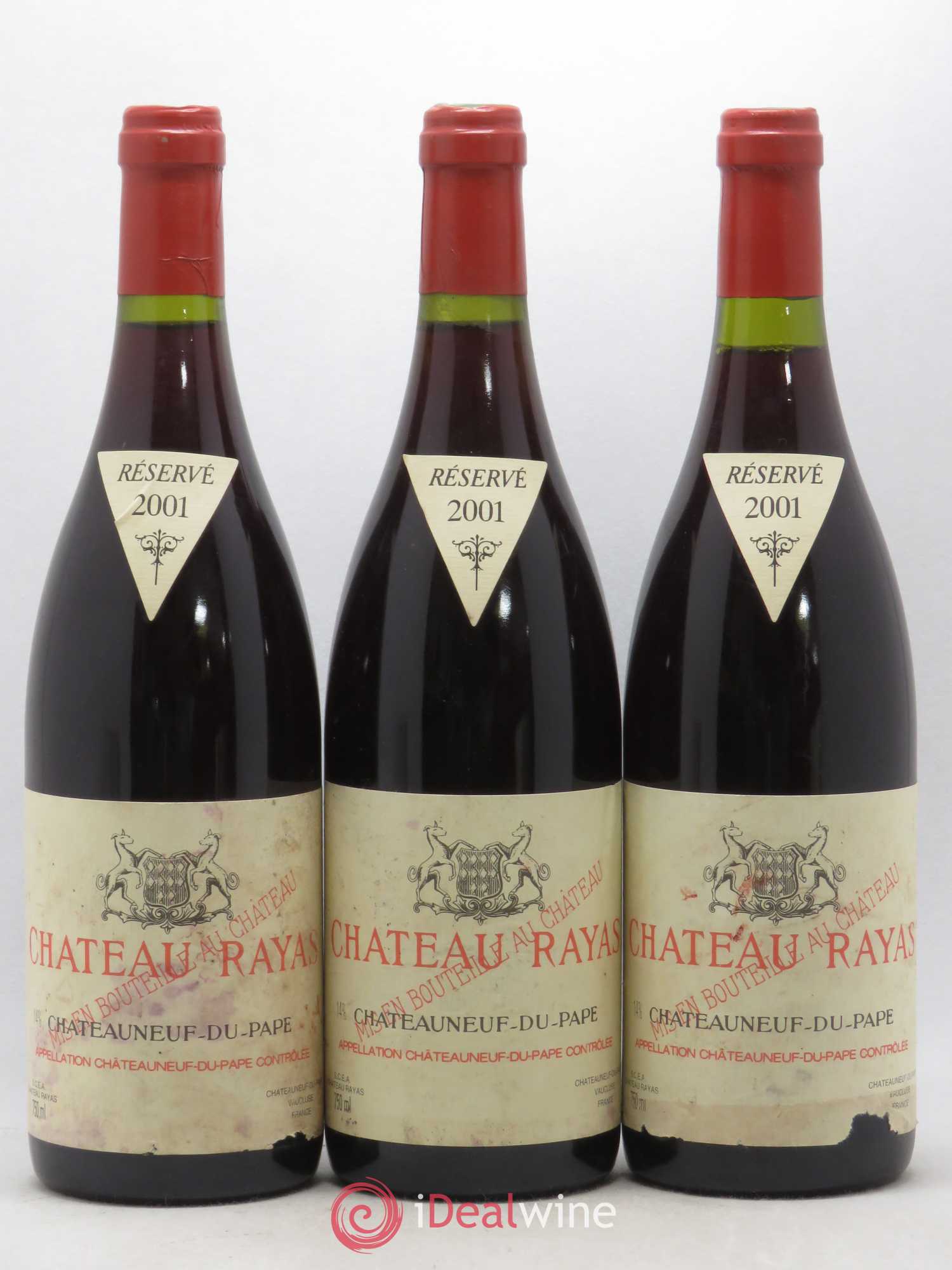 Châteauneuf-du-Pape Château Rayas Emmanuel Reynaud 2001 - Lot de 3 bouteilles - 0
