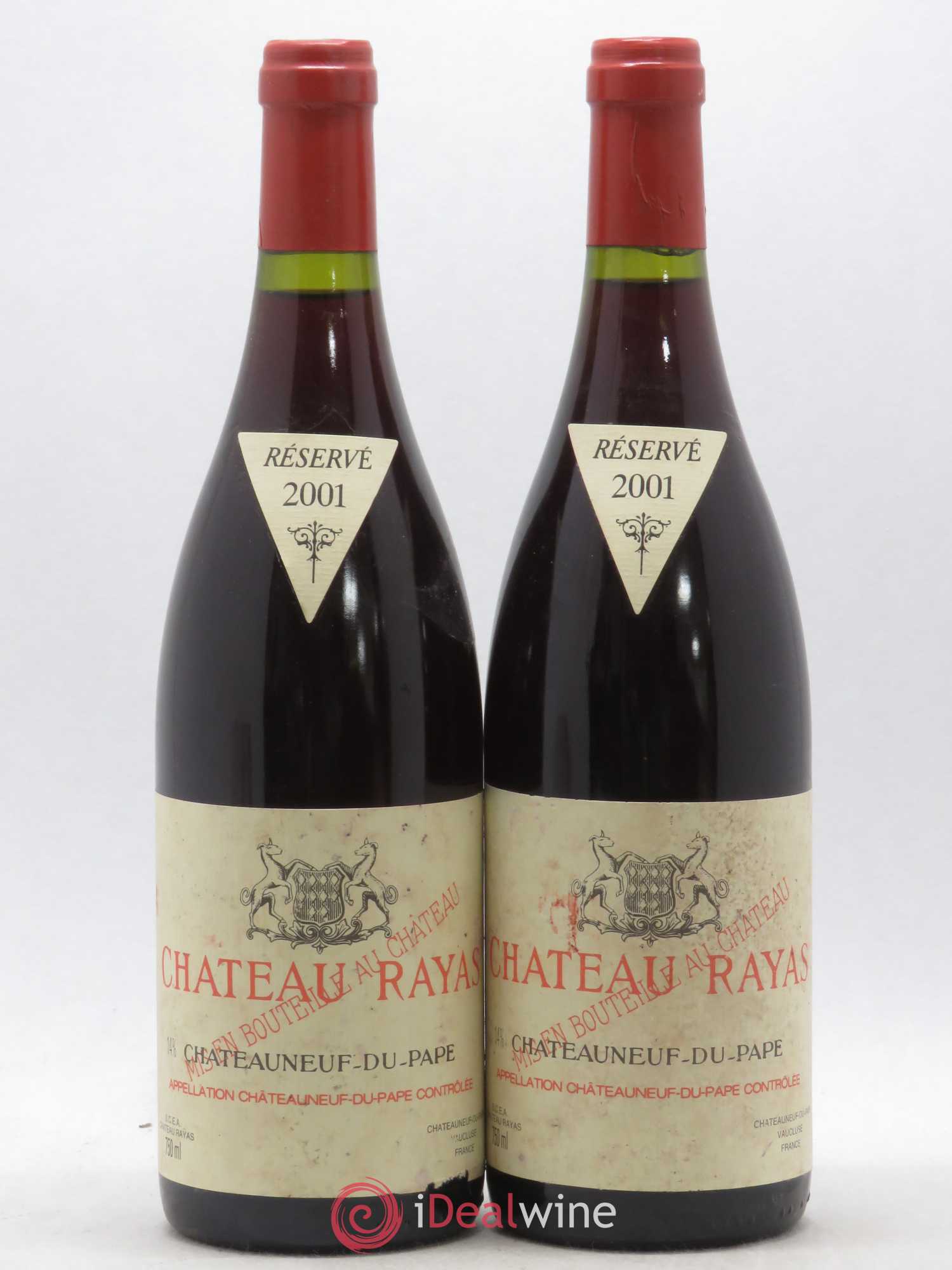 Châteauneuf-du-Pape Château Rayas Emmanuel Reynaud 2001 - Lot de 2 bouteilles - 0