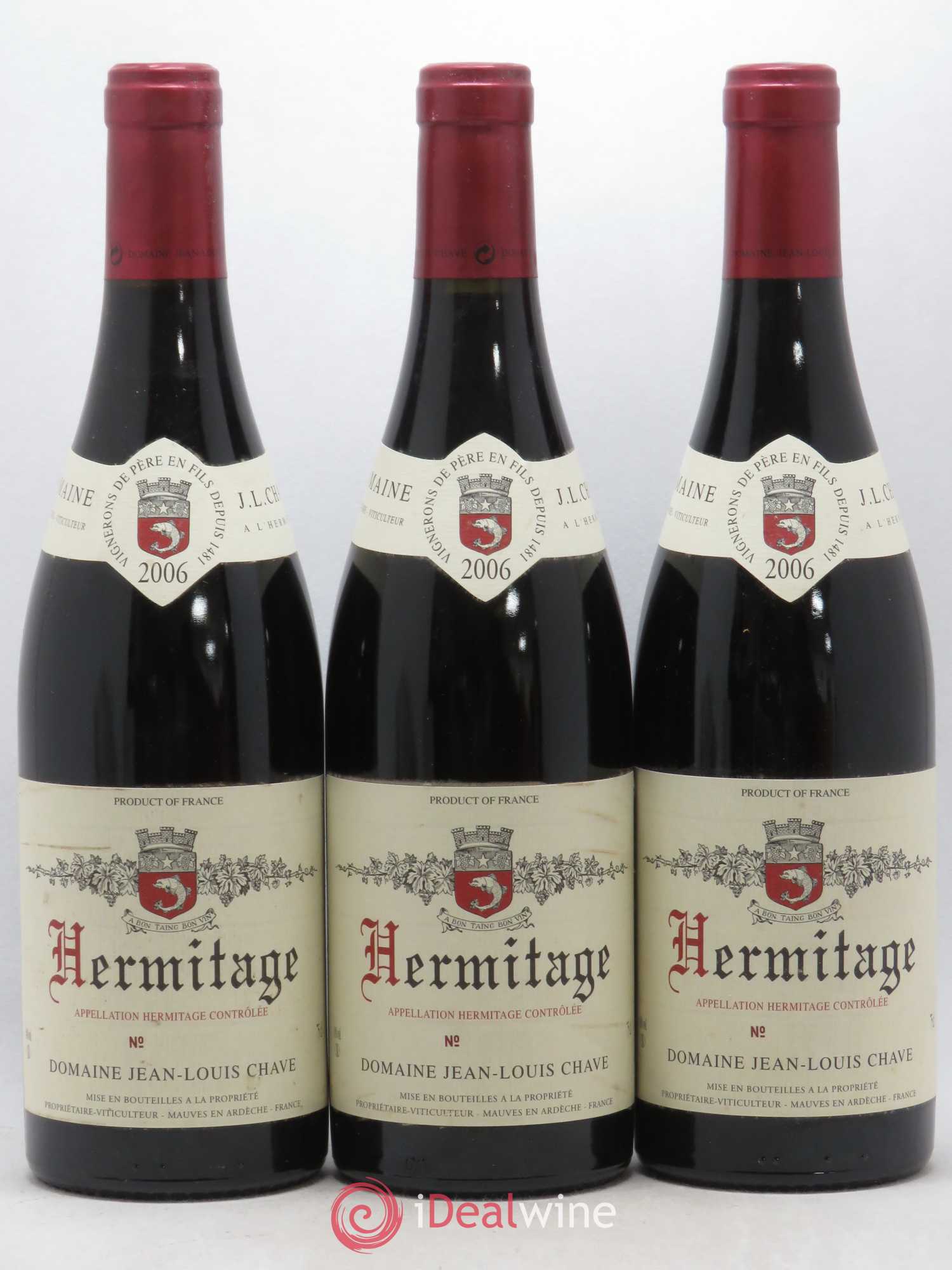 Hermitage Jean-Louis Chave 2006 - Lot de 3 bouteilles - 0
