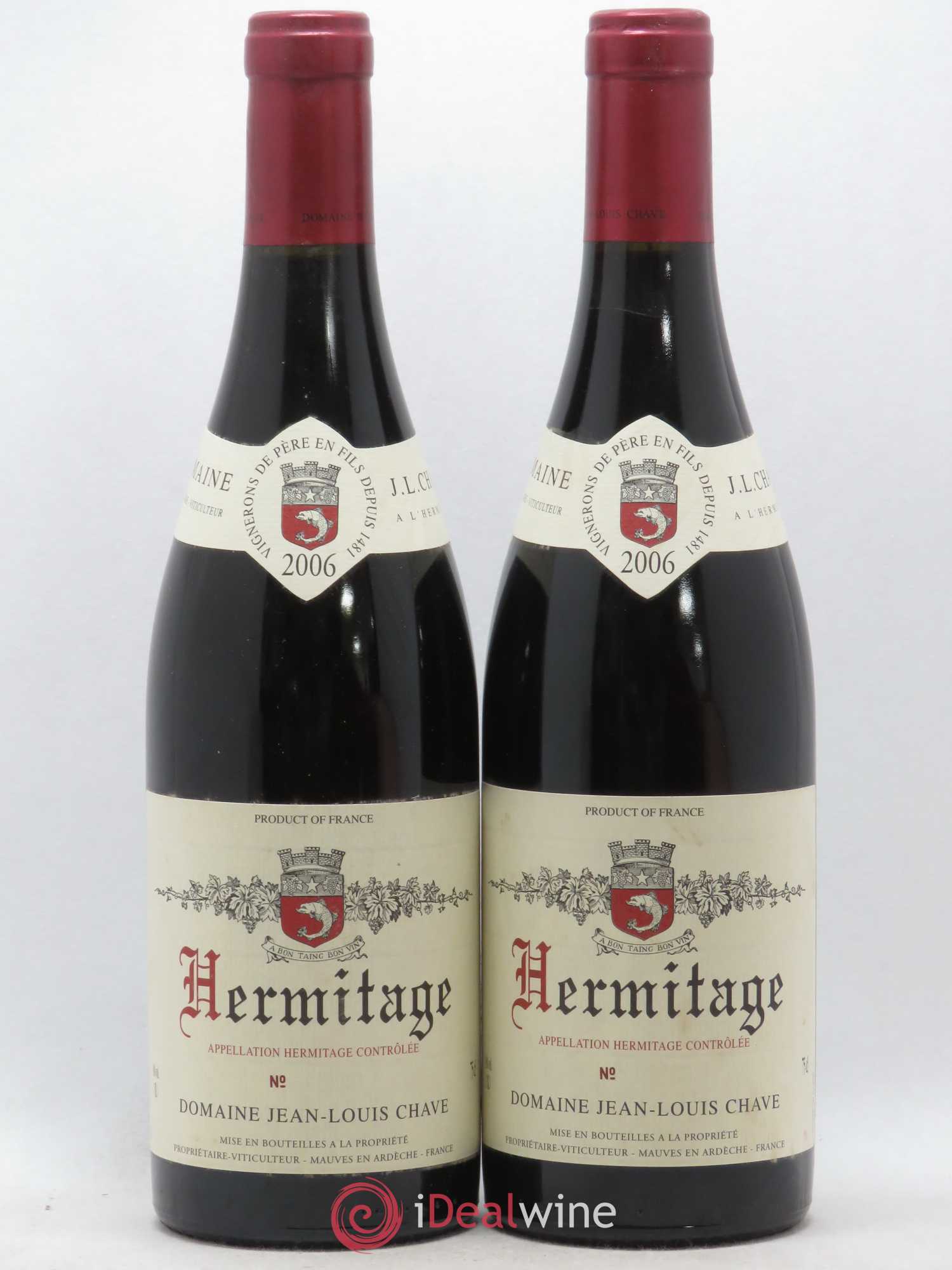 Hermitage Jean-Louis Chave 2006 - Lot de 2 bouteilles - 0