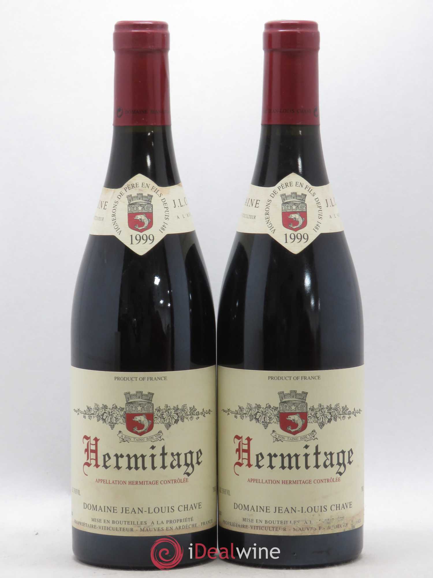 Hermitage Jean-Louis Chave 1999 - Lot de 2 bouteilles - 0