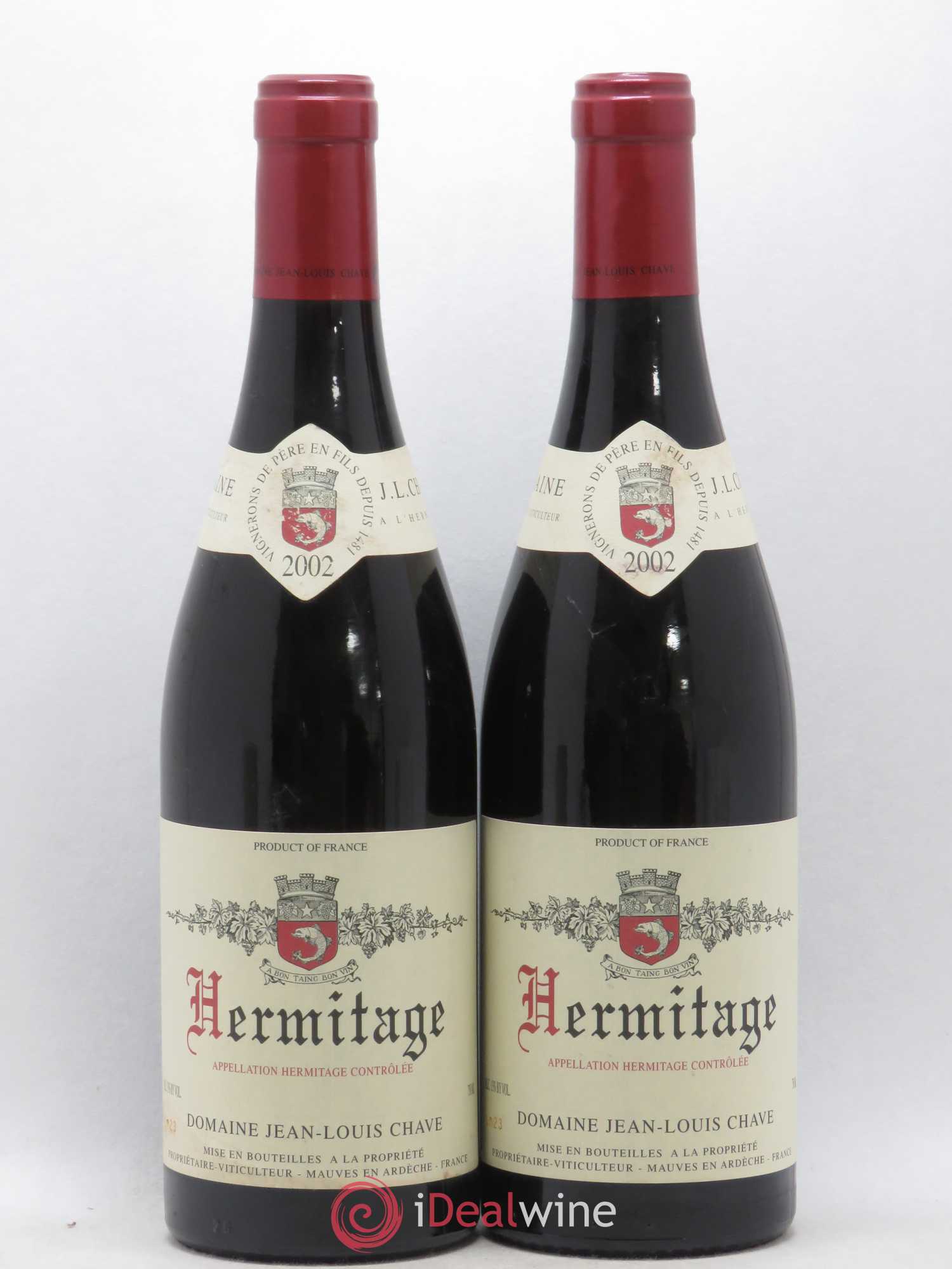 Hermitage Jean-Louis Chave 2002 - Lot de 2 bouteilles - 0