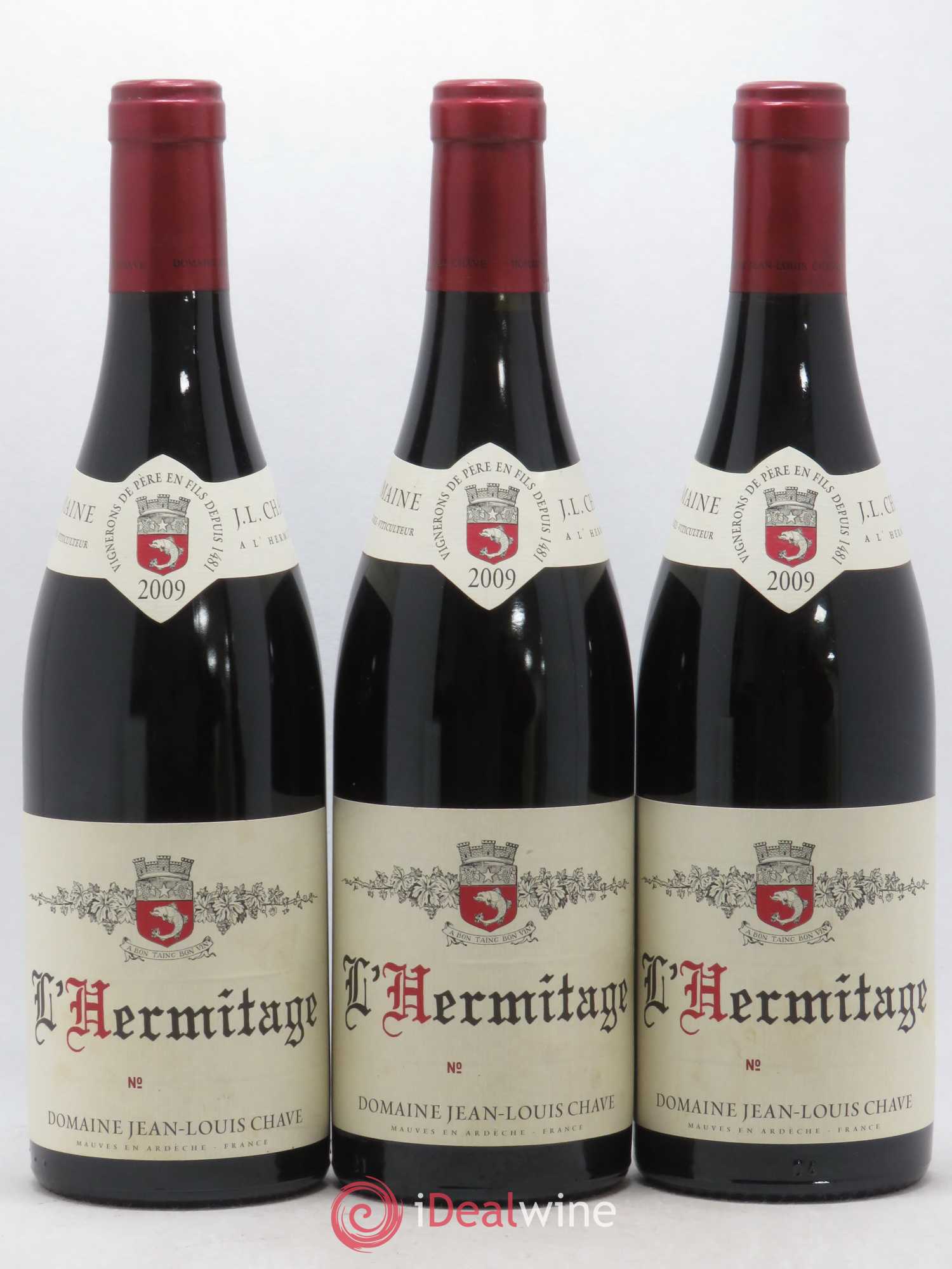 Hermitage Jean-Louis Chave 2009 - Lot de 3 bouteilles - 0