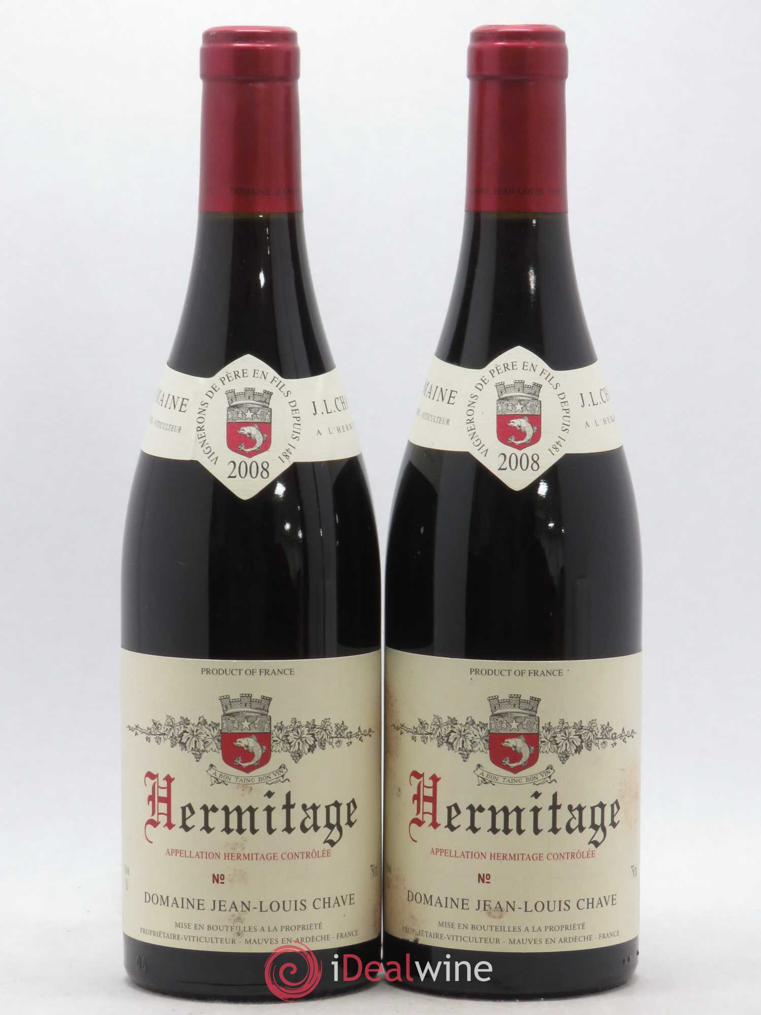 Hermitage Jean-Louis Chave 2008 - Lot de 2 bouteilles - 0