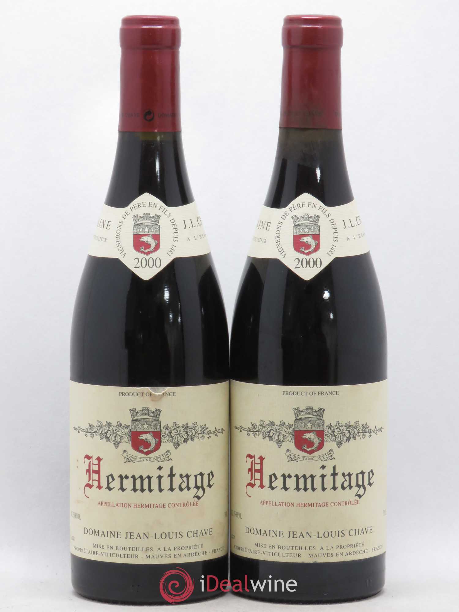 Hermitage Jean-Louis Chave 2000 - Lot de 2 bouteilles - 0