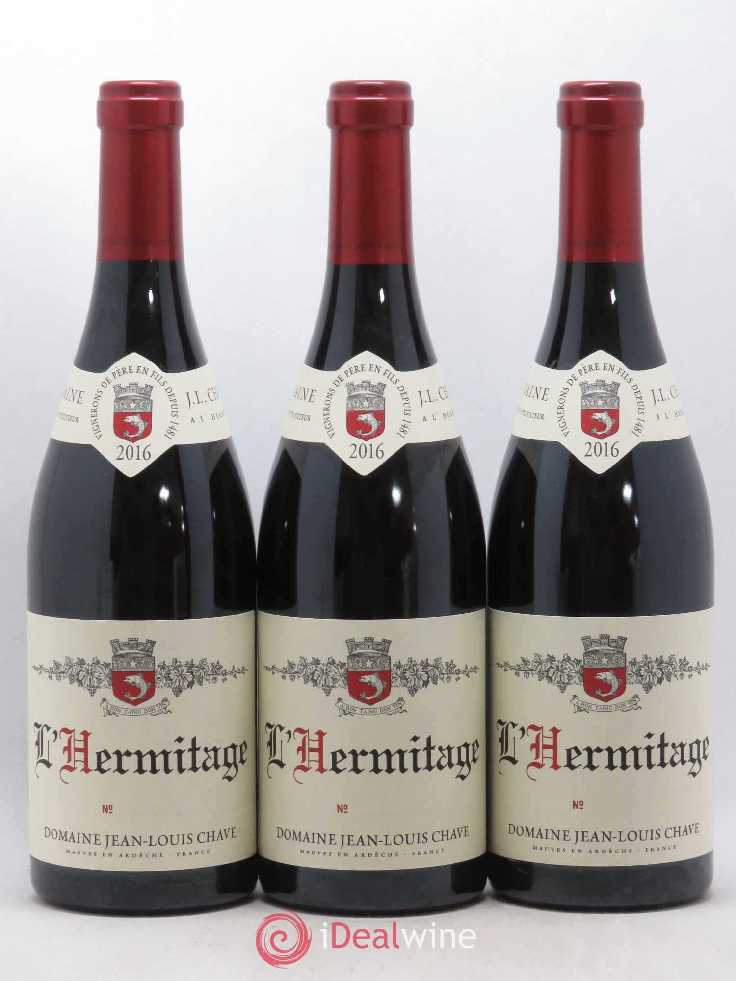 Hermitage Jean-Louis Chave 2016 - Lot de 3 bouteilles - 0