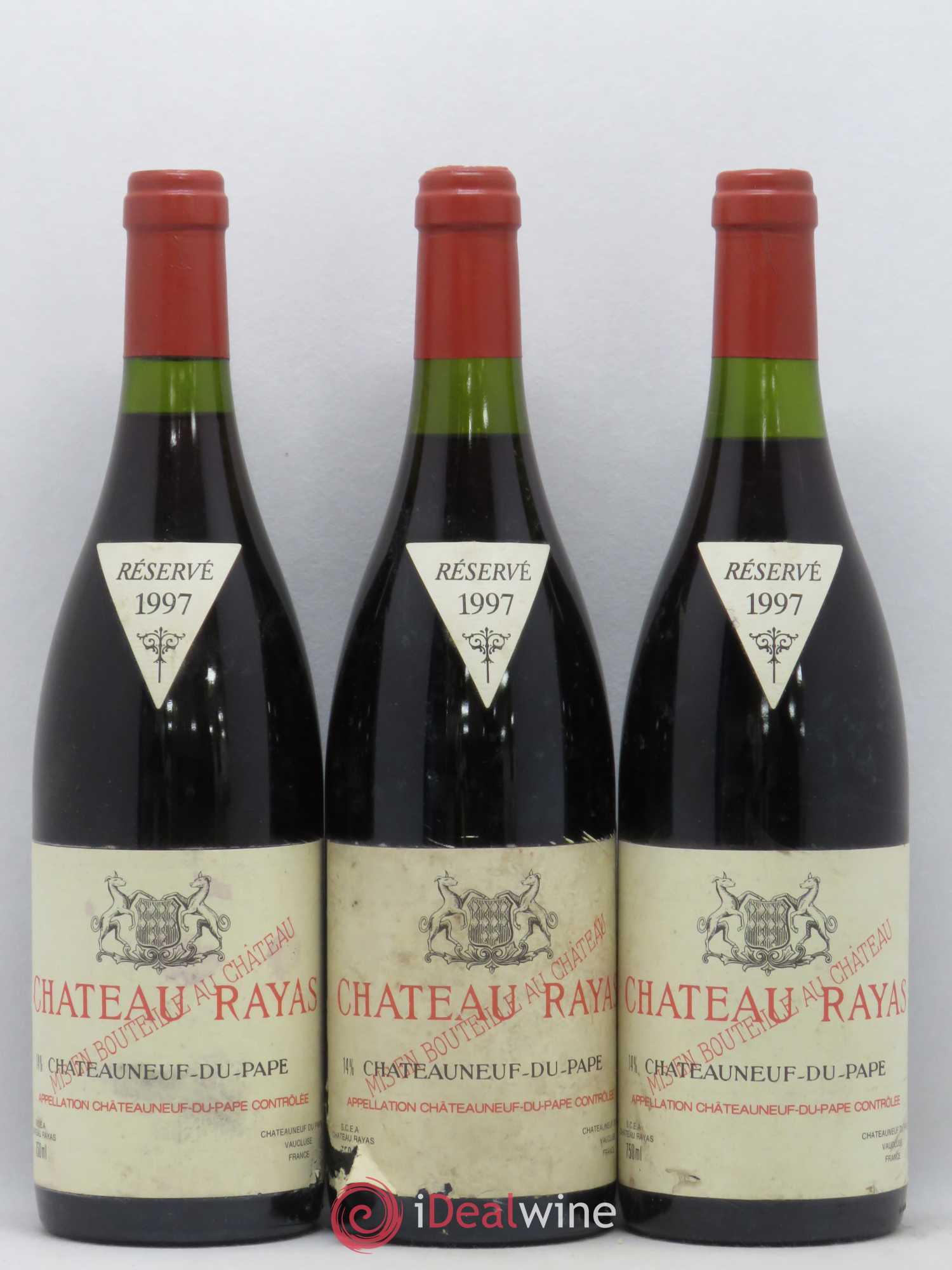 Châteauneuf-du-Pape Château Rayas Emmanuel Reynaud 1997 - Lot de 3 bouteilles - 0