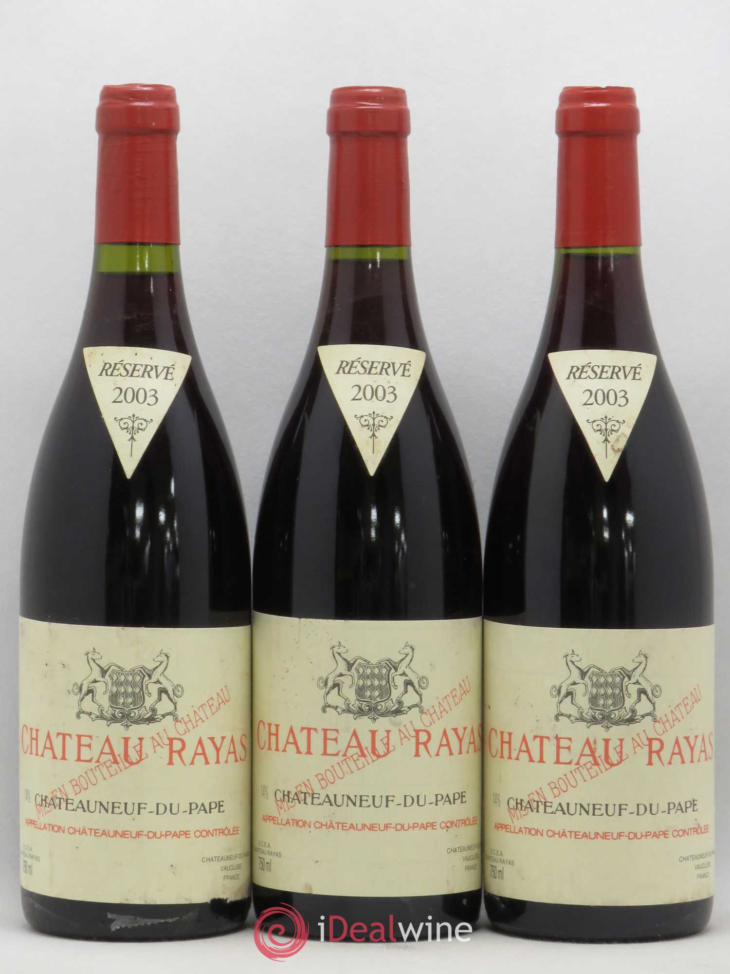 Châteauneuf-du-Pape Château Rayas Emmanuel Reynaud 2003 - Lot de 3 bouteilles - 0