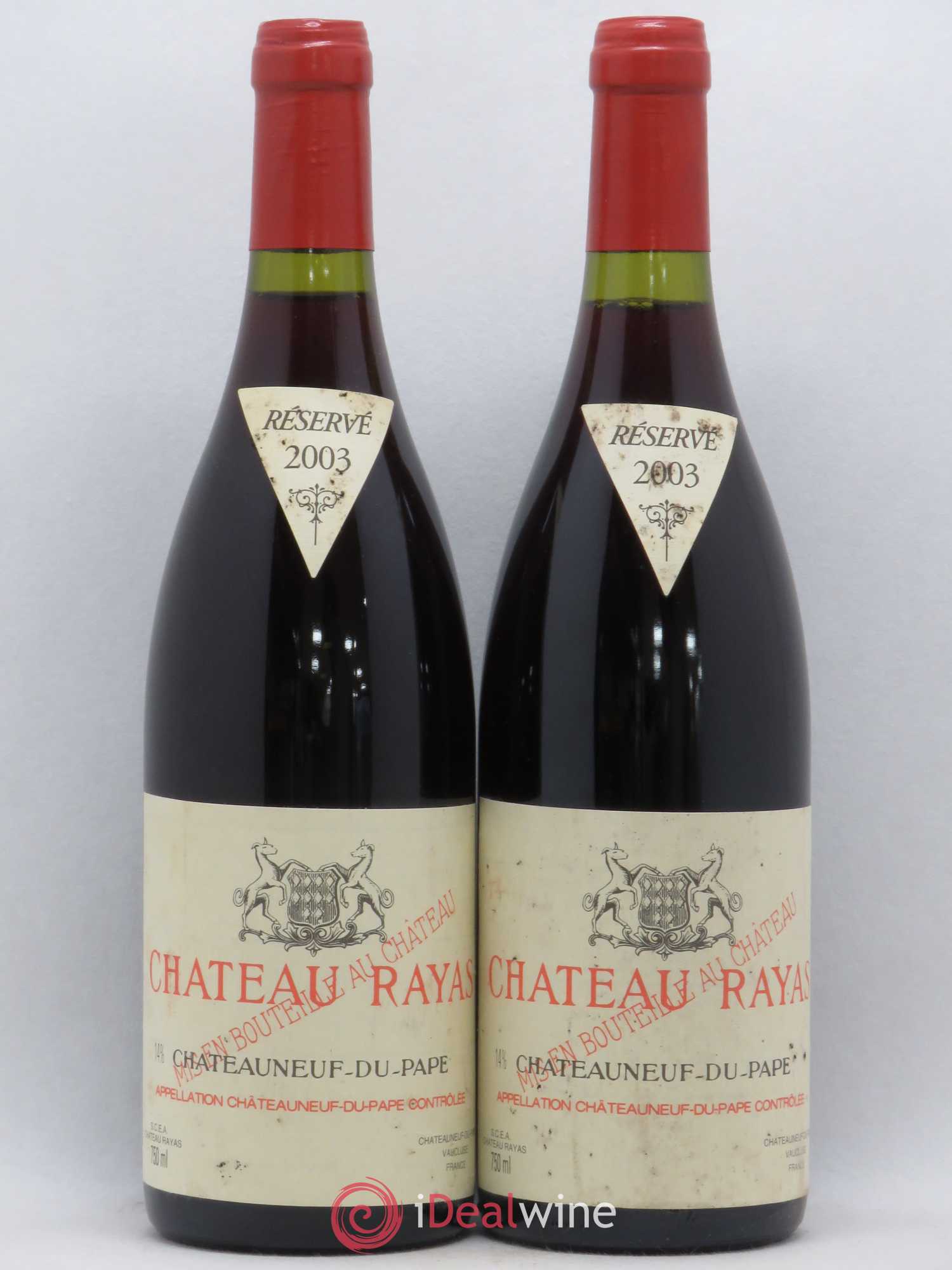 Châteauneuf-du-Pape Château Rayas Emmanuel Reynaud 2003 - Lot de 2 bouteilles - 0