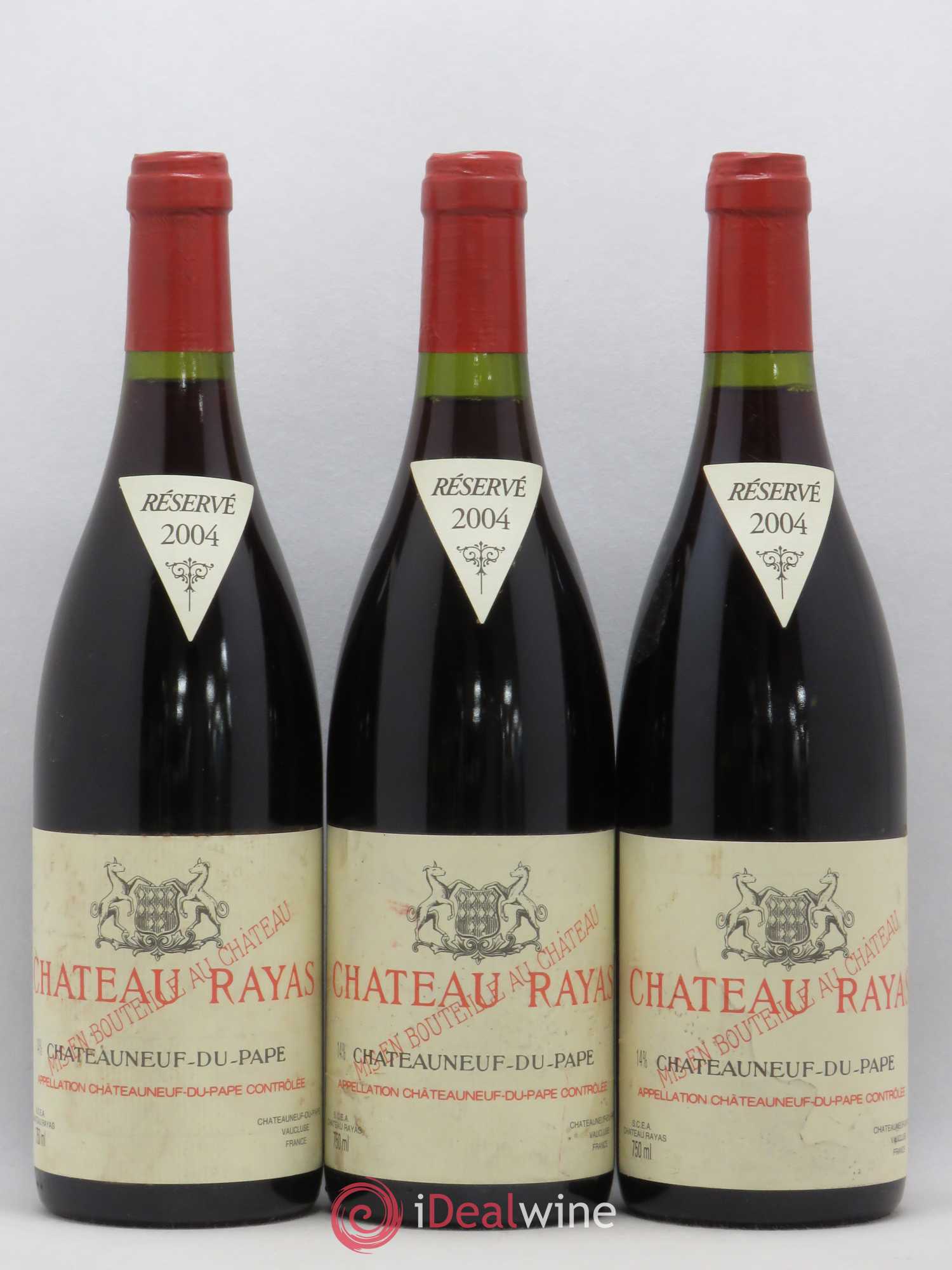 Châteauneuf-du-Pape Château Rayas Emmanuel Reynaud 2004 - Lot de 3 bouteilles - 0