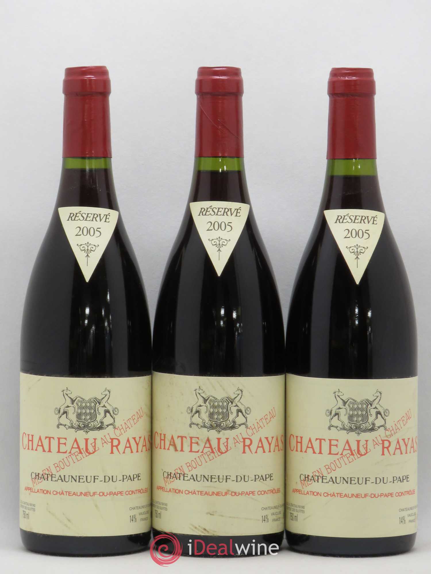 Châteauneuf-du-Pape Château Rayas Emmanuel Reynaud 2005 - Lot de 3 bouteilles - 0