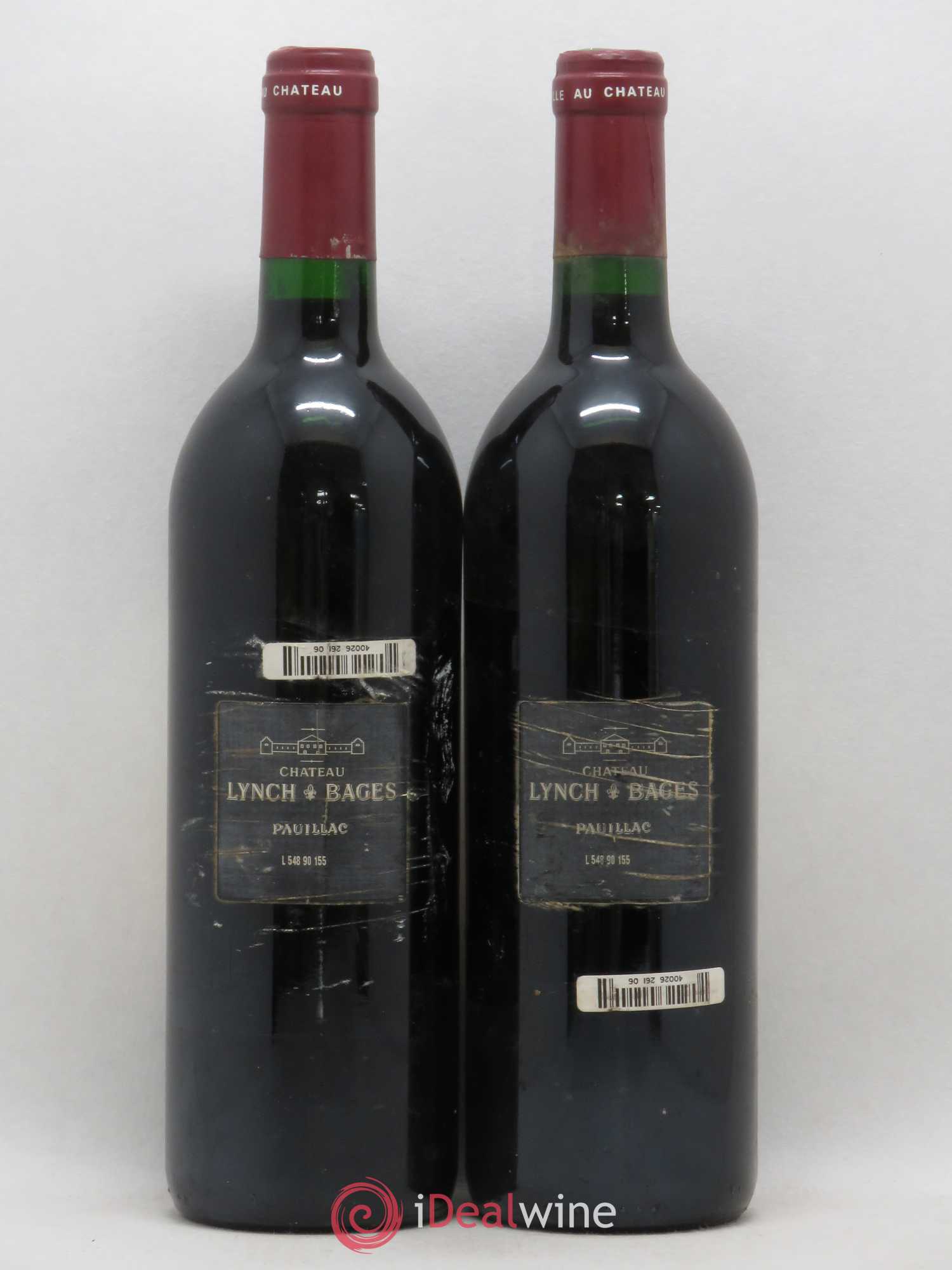 Château Lynch Bages 5ème Grand Cru Classé 1990 - Lot de 2 bouteilles - 1