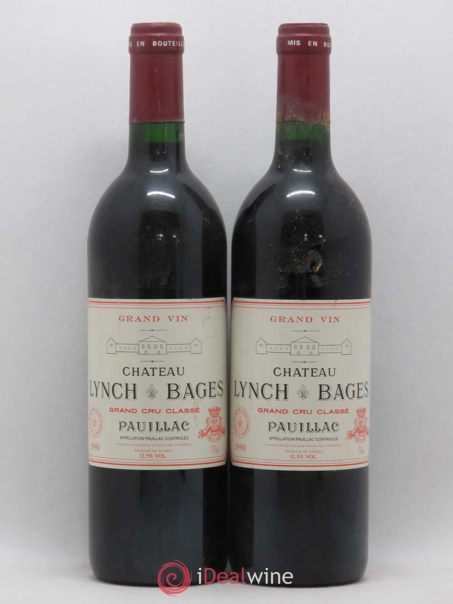 Château Lynch Bages 5ème Grand Cru Classé 1990 - Lot de 2 bouteilles - 0