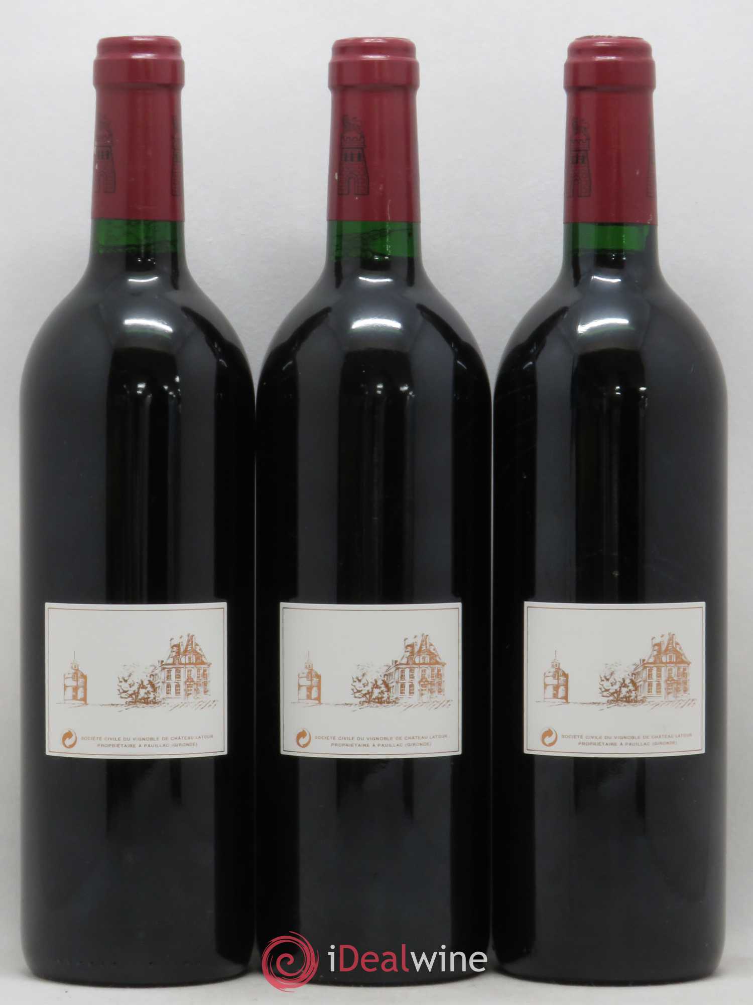 Château Latour 1er Grand Cru Classé 1996 - Lot de 3 bouteilles - 1