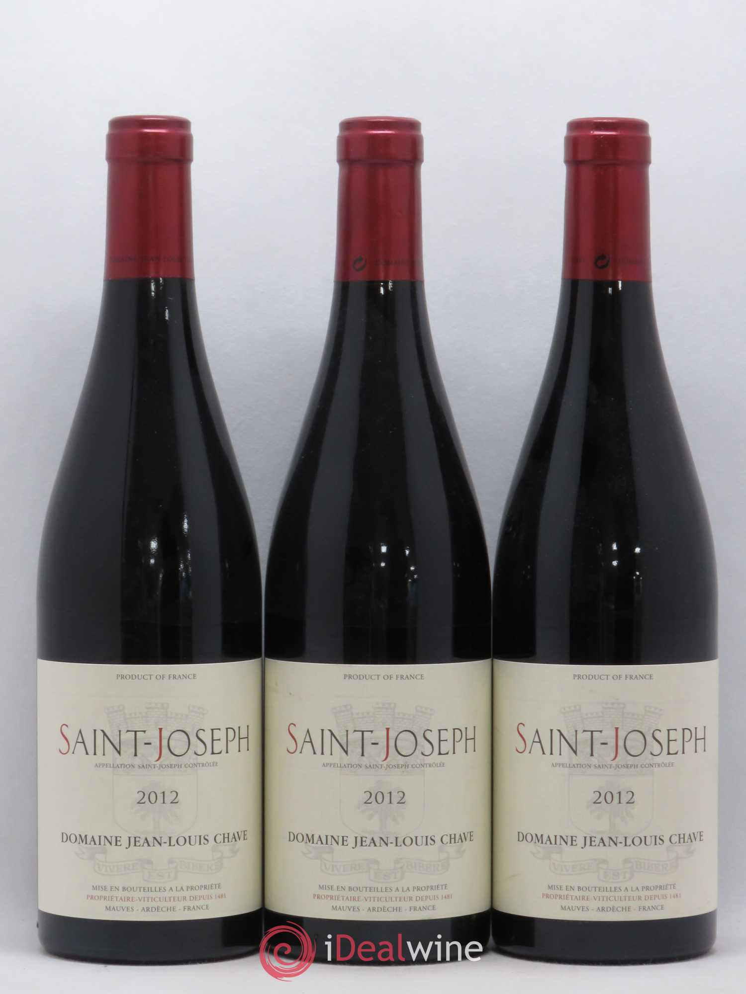 Saint-Joseph Jean-Louis Chave 2012 - Lot de 3 bouteilles - 0