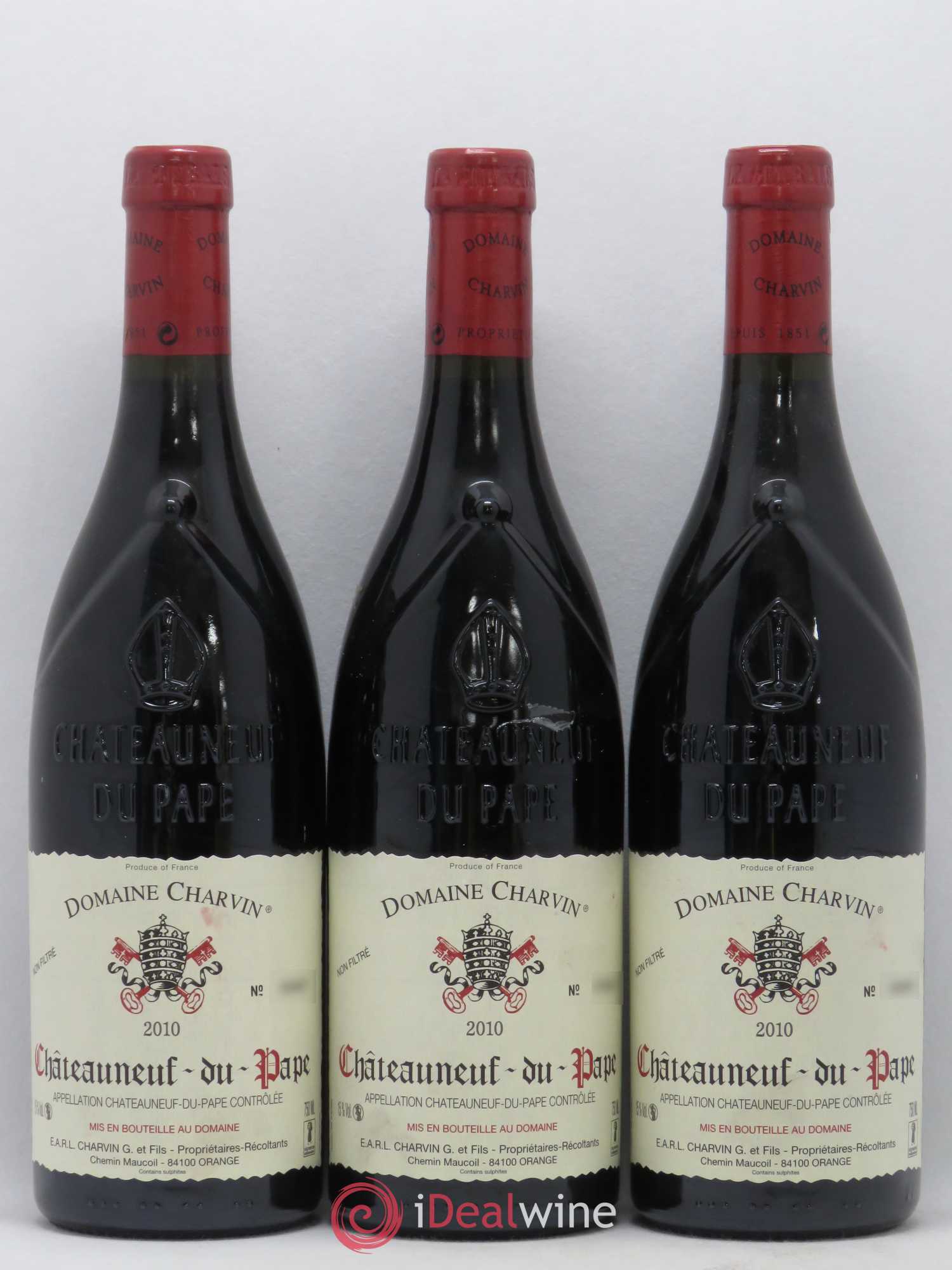 Châteauneuf-du-Pape Charvin (Domaine) 2010 - Lot de 3 bouteilles - 0