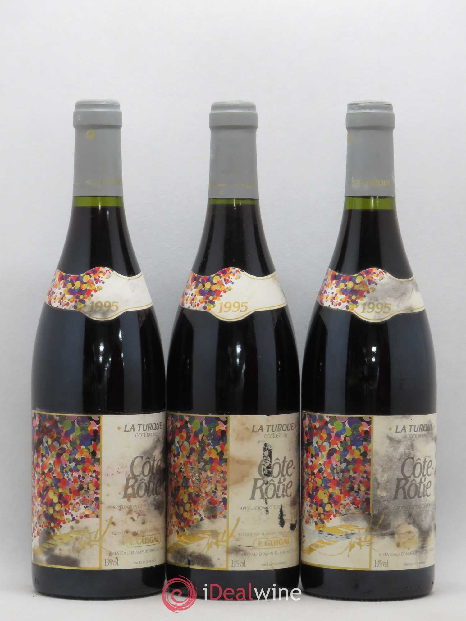 Côte-Rôtie La Turque Guigal 1995 - Lot de 3 bouteilles - 0