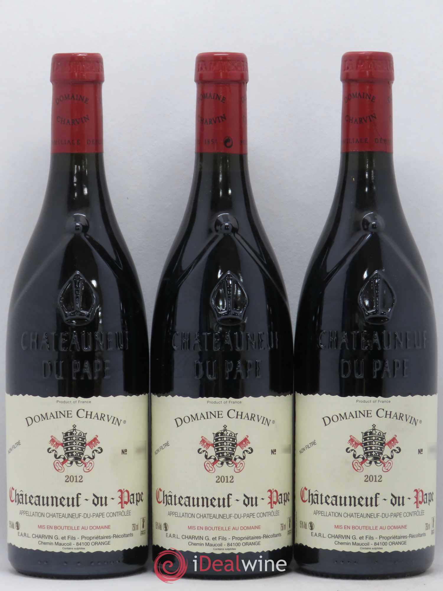 Châteauneuf-du-Pape Charvin (Domaine) 2012 - Lot de 3 bouteilles - 0