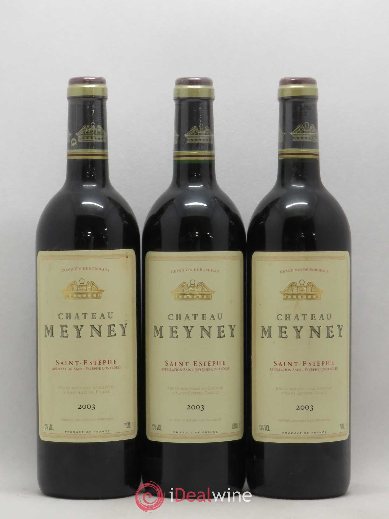 Château Meyney 2003 - Lot de 3 bouteilles - 0