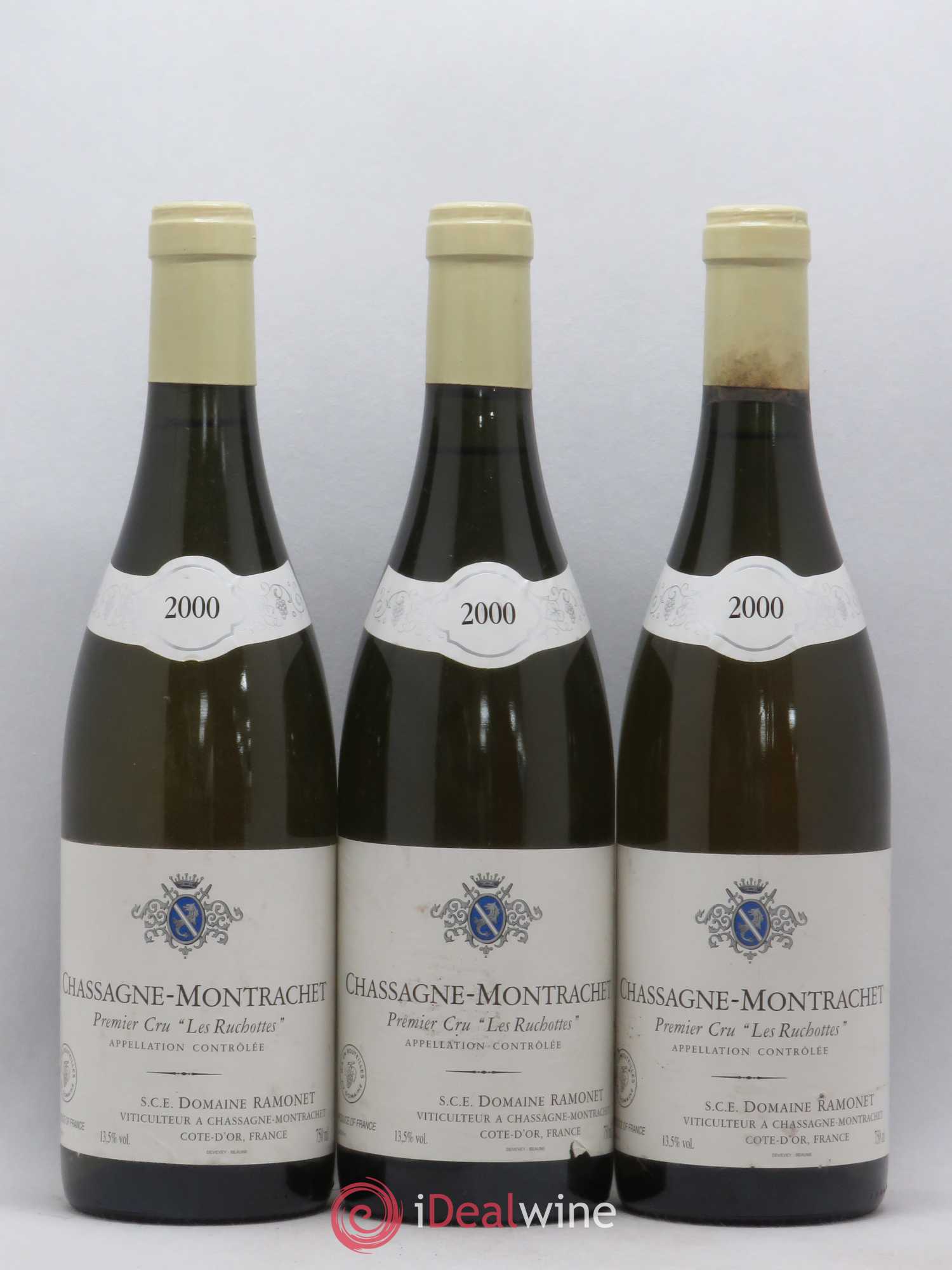 Chassagne-Montrachet 1er Cru Les Ruchottes Ramonet (Domaine) 2000 - Lot de 3 bouteilles - 0