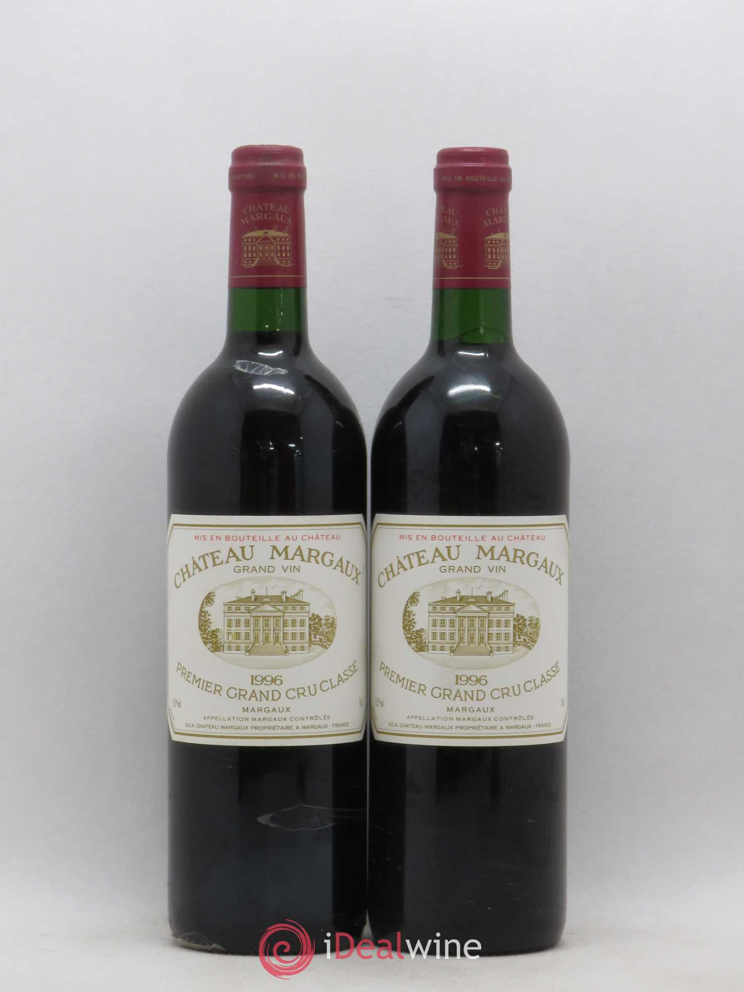 Château Margaux 1er Grand Cru Classé 1996 - Lot de 2 bouteilles - 0