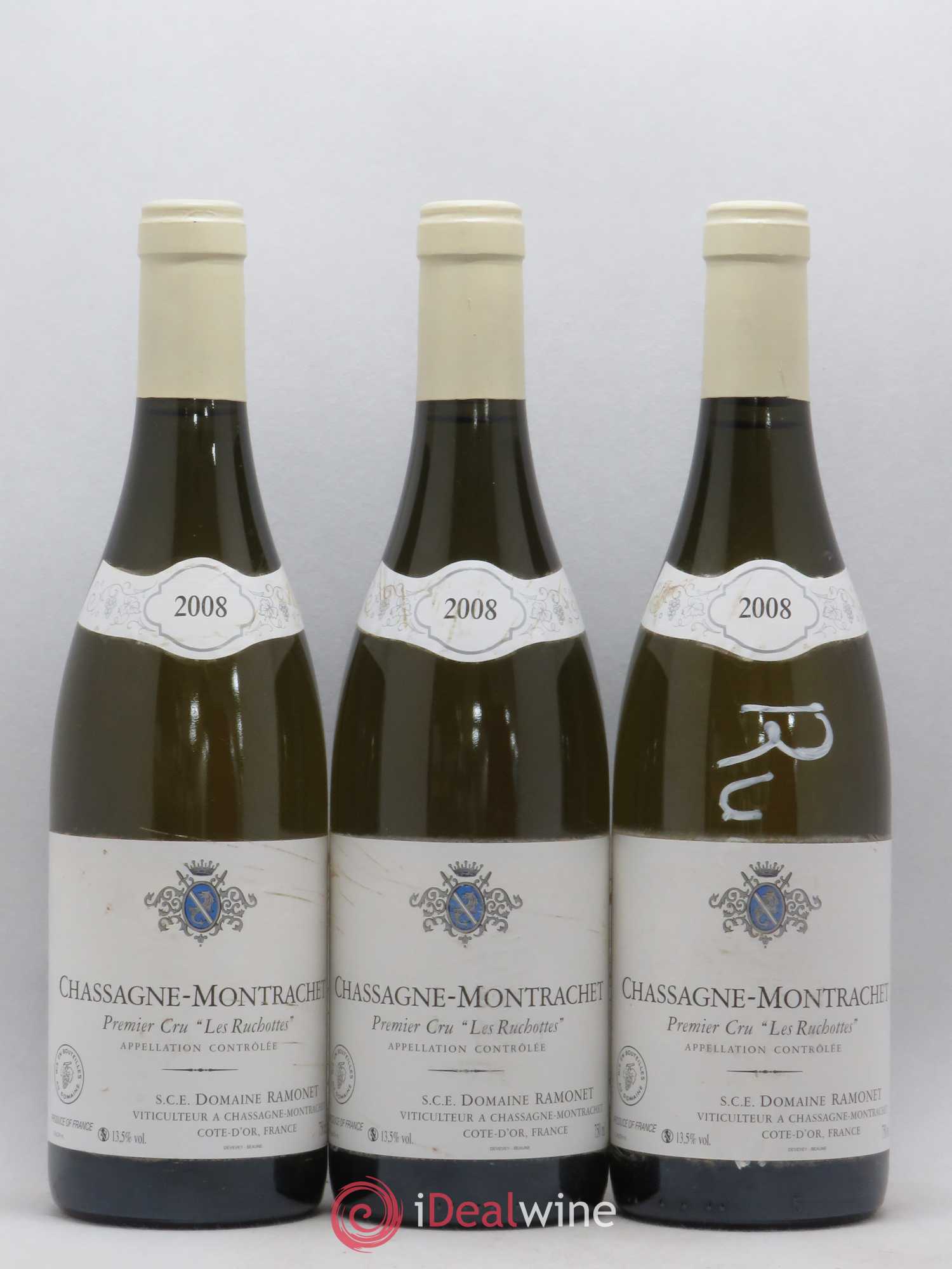 Chassagne-Montrachet 1er Cru Les Ruchottes Ramonet (Domaine) 2008 - Lot de 3 bouteilles - 0