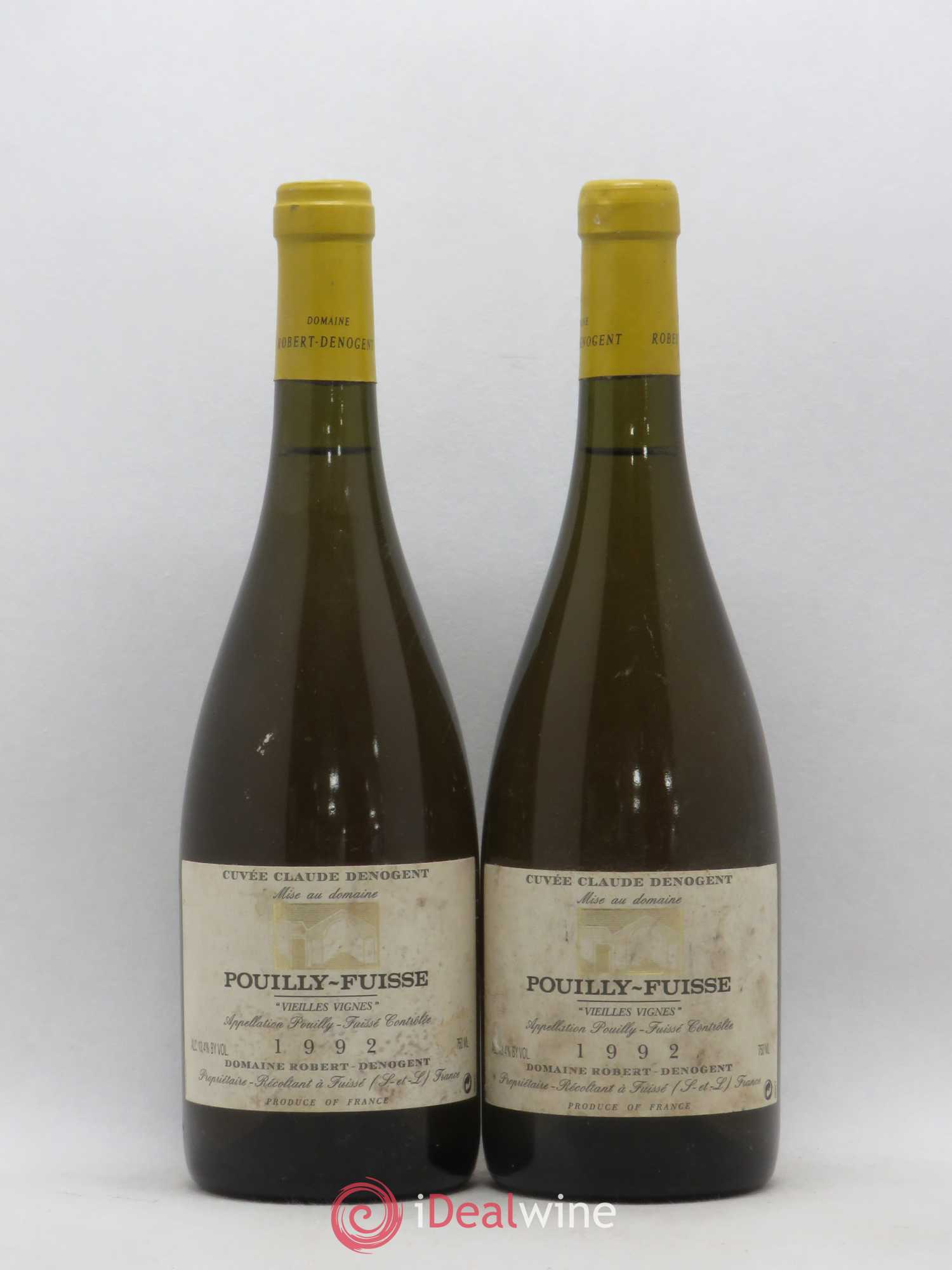 Pouilly-Fuissé Vieilles Vignes Claude Denogent 1992 - Posten von 2 Flaschen - 0