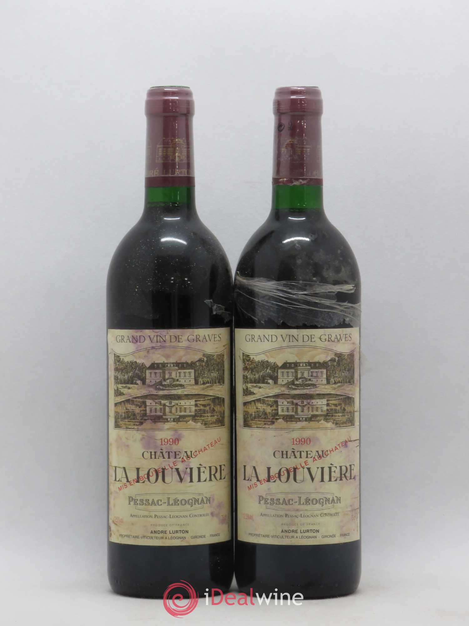 Château la Louvière 1990 - Lot de 2 bouteilles - 0