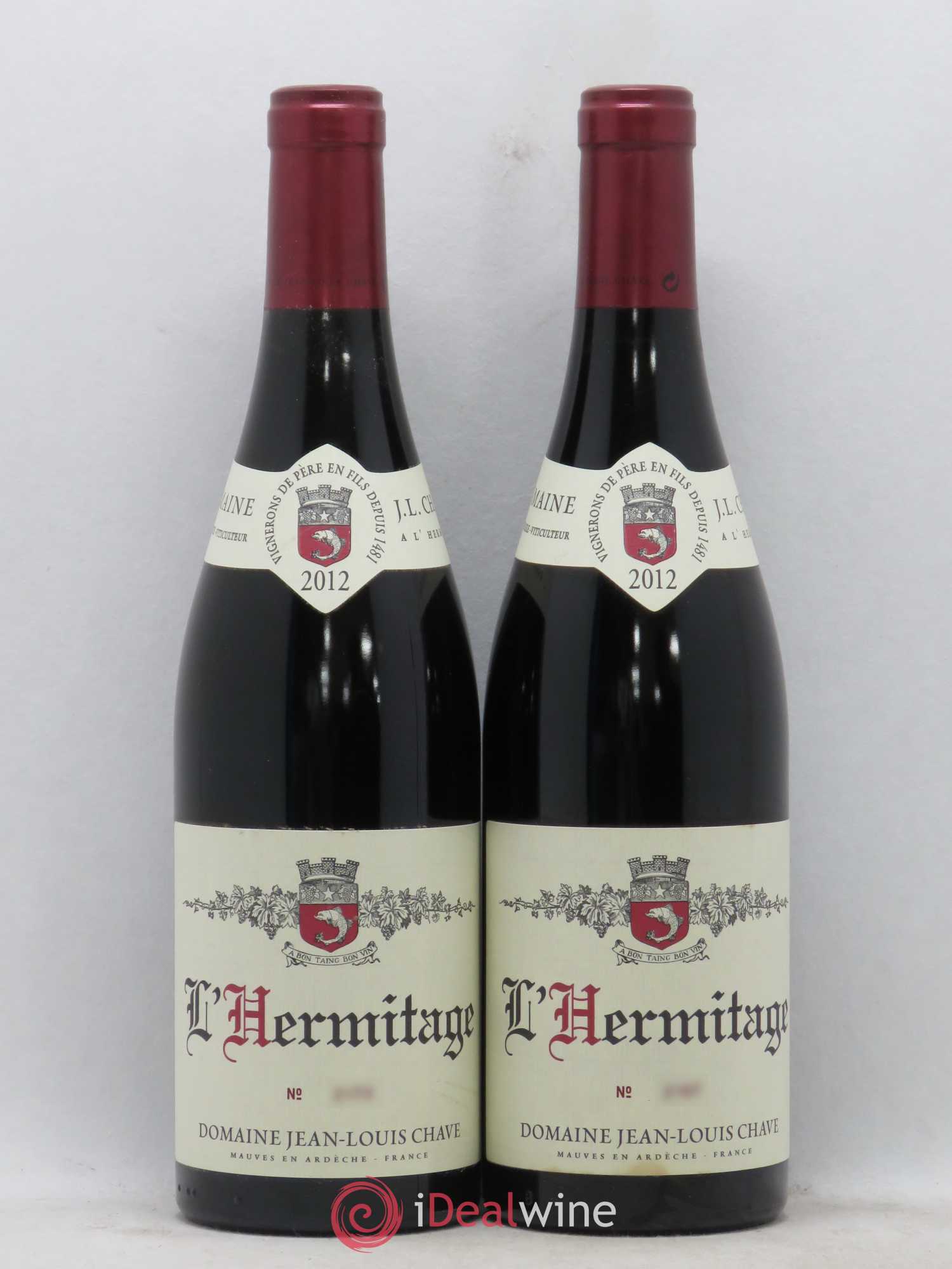Hermitage Jean-Louis Chave 2012 - Lot de 2 bouteilles - 0