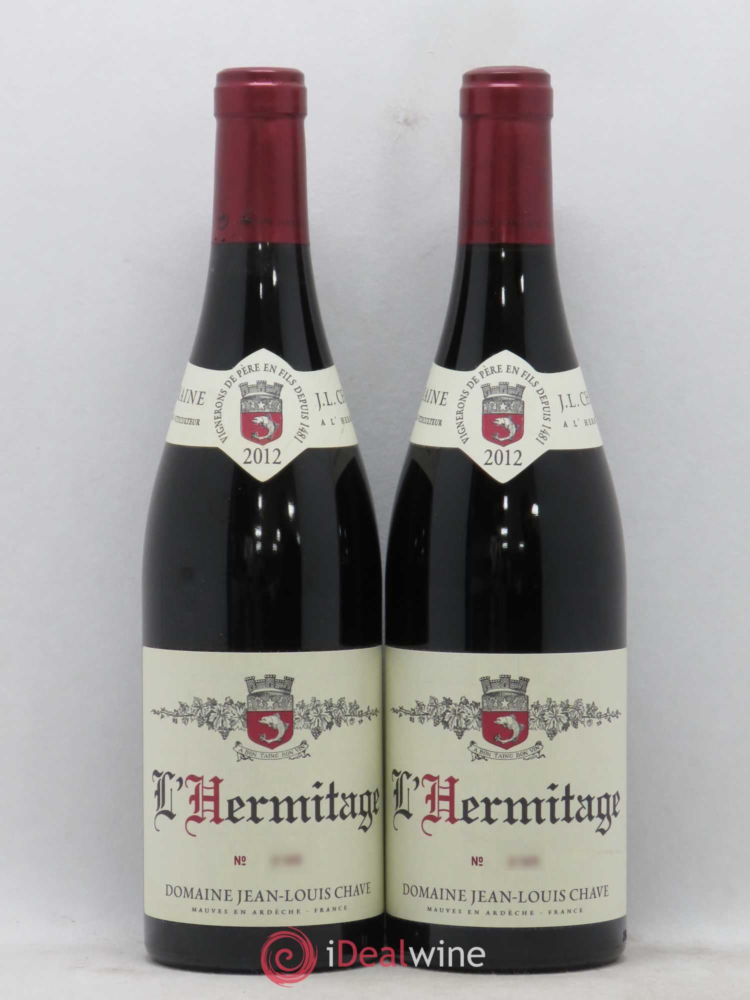 Hermitage Jean-Louis Chave 2012 - Lot de 2 bouteilles - 0